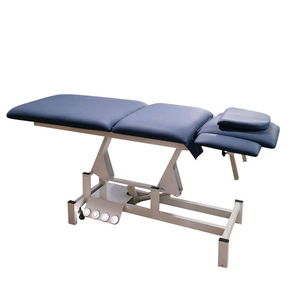 GreenLife Thomas II Power Adjustable Chiropractic Bed with 4 Wheels & Dual Motors - Hydraulic Gas Lift Leg Support for Home/Clinic Physical Therapy & Pain Relief