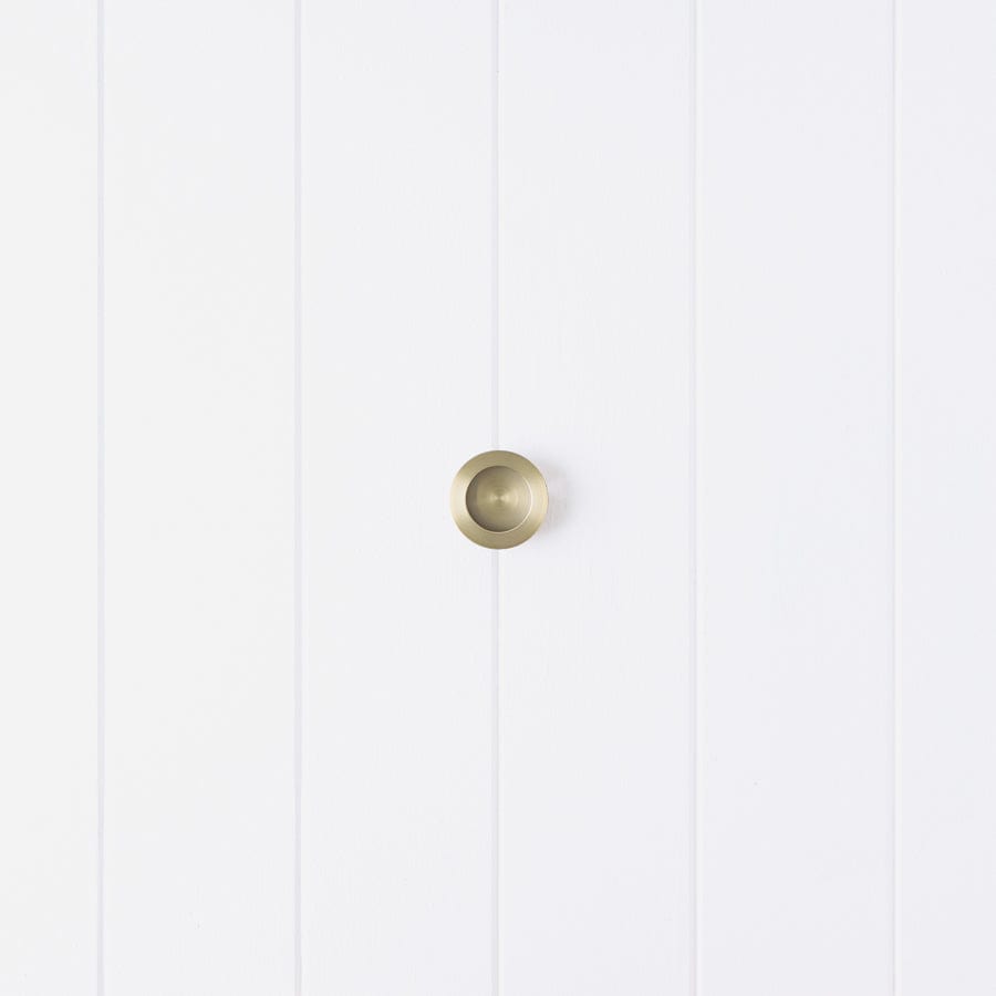 Flush Pull Round Warm Brushed Nickel Cabinet Handle - Durable & Stylish Hardware for Kitchen Cabinets, Bathroom Vanities & Furniture Drawers