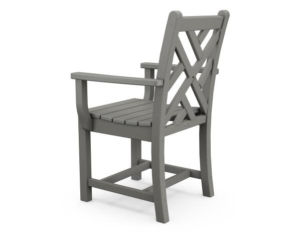 Polywood Chippendale Dining Arm Chair - Classic Outdoor/Indoor Patio Furniture - Perfect for Dining Room, Garden, and Backyard Relaxation