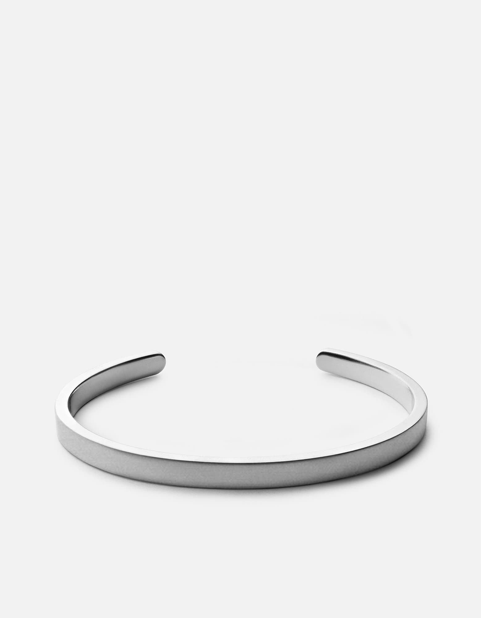 Matte Silver Singular Cuff - Minimalist Adjustable Bracelet for Women & Men - Perfect for Everyday Wear, Gifts & Special Occasions