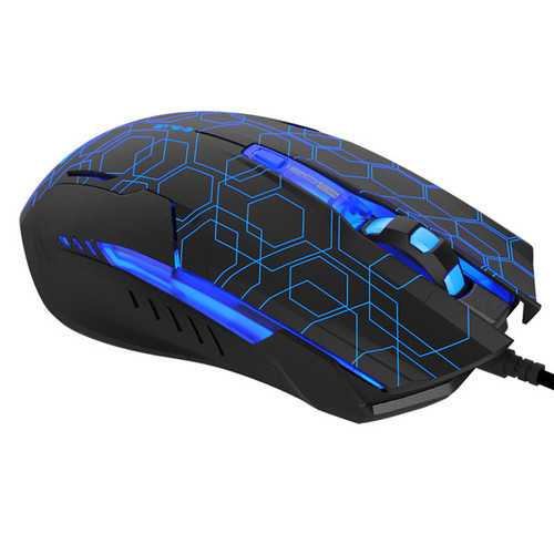 E BLUE M636 2500 DPI USB Wired Gaming Mouse with 6 Buttons & RGB Backlight - Ergonomic Design for PC Gamers | Perfect for FPS, MOBA & Esports Tournaments
