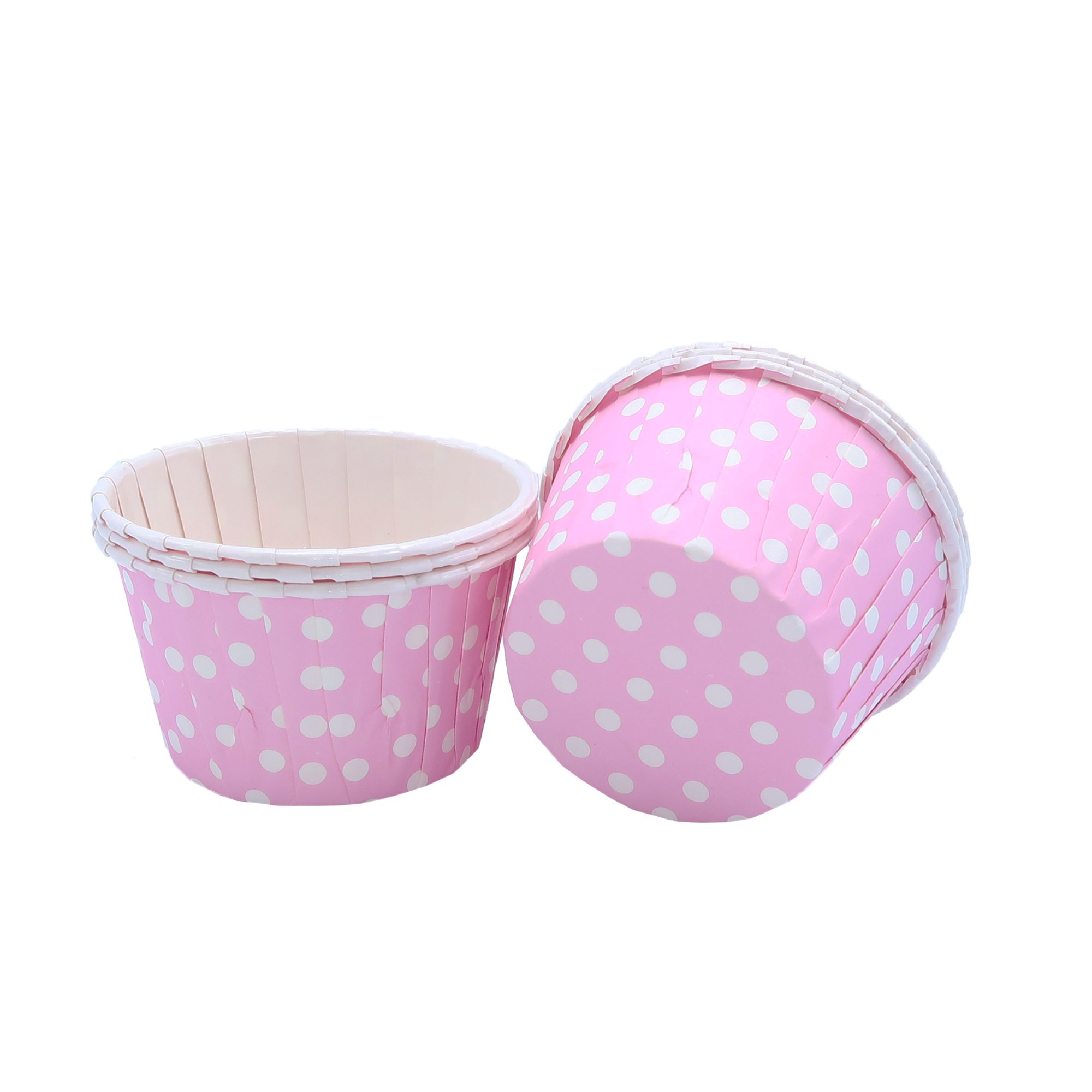 100 Premium Polka Dot Wax Lined Cupcake Liners - Food Grade Baking Cups for Muffins & Cupcakes (Pink) - Perfect for Birthday Parties, Baby Showers & Holiday Baking