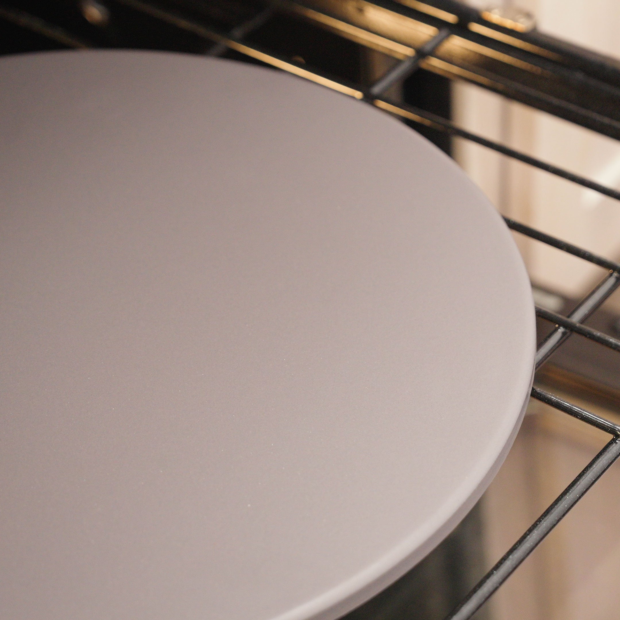 16 Inch Grey Glazed Round Pizza Stone for Oven - Perfect for Baking Crispy Homemade Pizza, Bread & Pastries