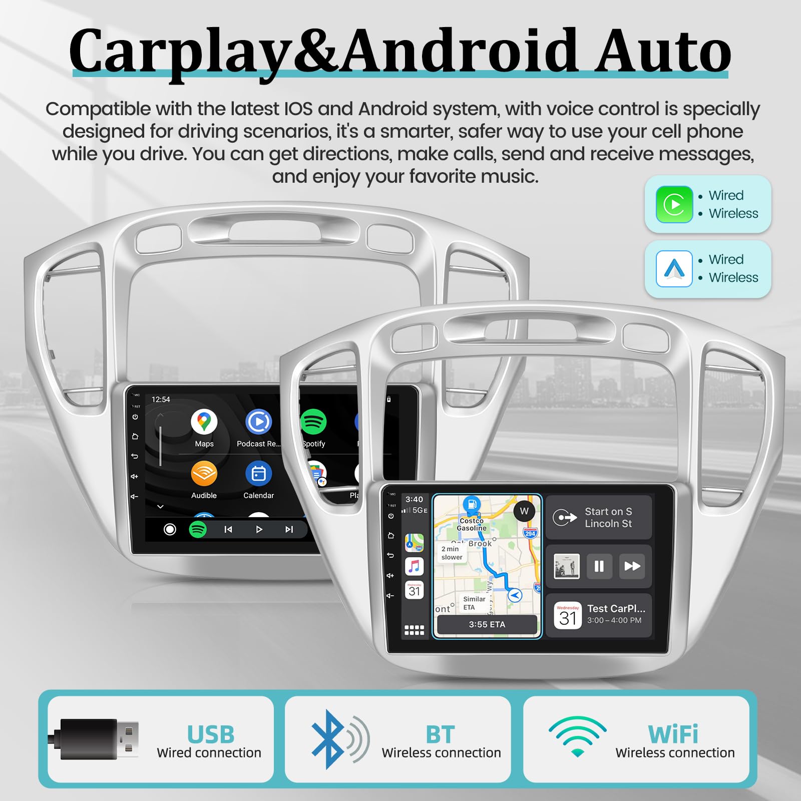 2+64GB Android 13 Car Stereo for Toyota Highlander 2000-2007 - 9
