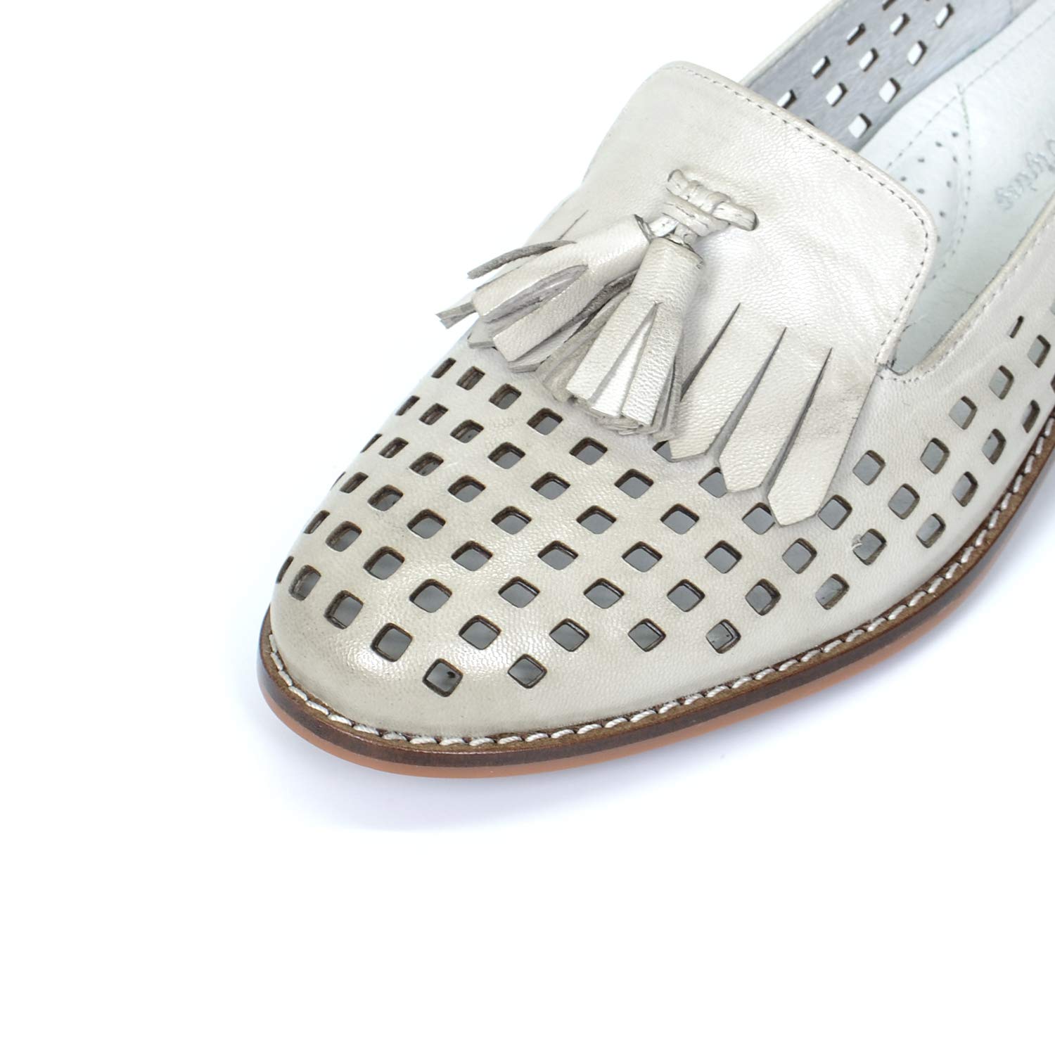 Women's Leather Tassel Loafers - Slip On Casual Flats for Office & Everyday Wear | Comfortable Driving Shoes for Women | Perfect for Work, Travel & Daily Outfits