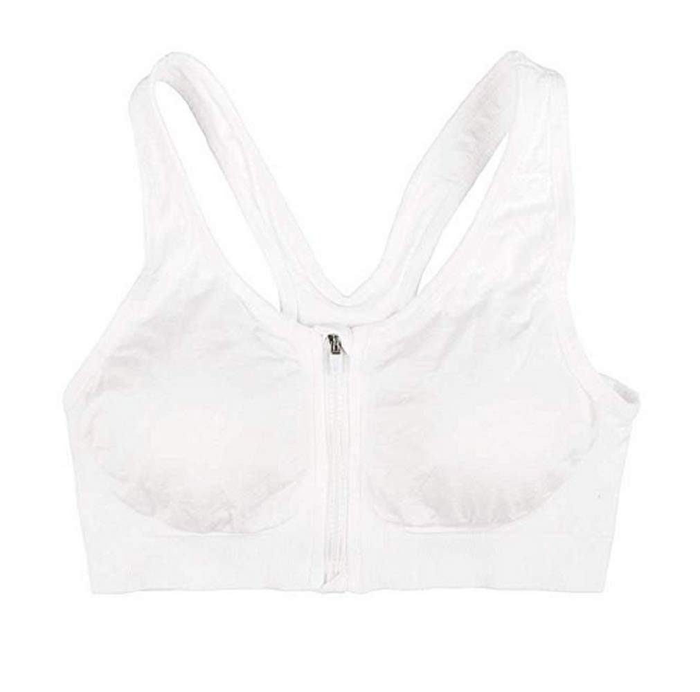2 Pack Seamless Women's Zip Front Sports Bra - High Impact Support, Wireless Post-Surgery Bra for Yoga, Running & Gym Workouts - Comfortable Built-in Padding for Active Lifestyles