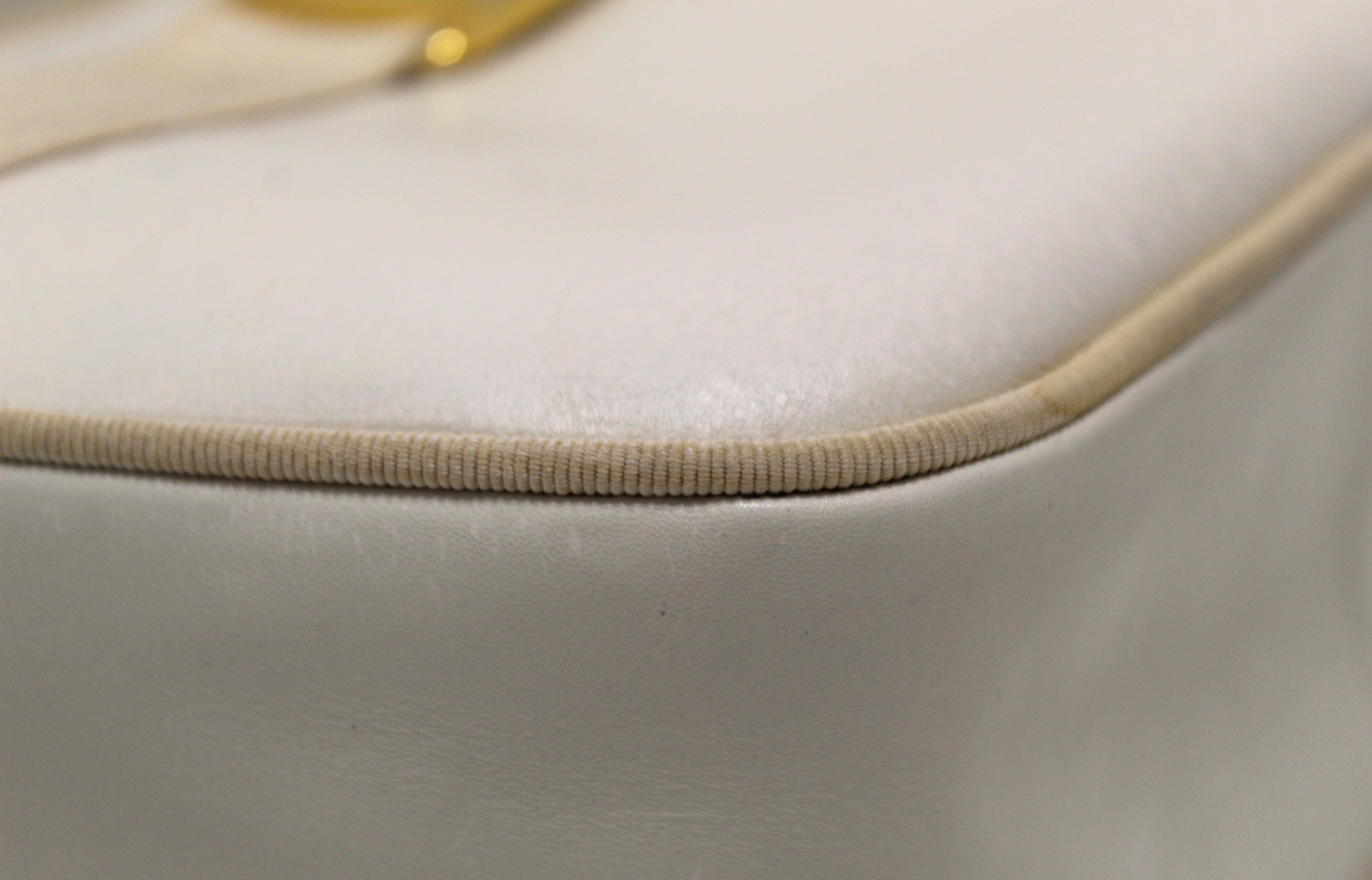 Authentic Salvatore Ferragamo White Leather Crossbody Bag for Women | Genuine Cowhide Purse | Perfect for Work, Travel & Evening Events