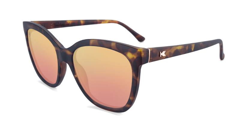 Deja Views Matte Tortoise Shell & Rose Gold Sunglasses - Stylish UV Protection Shades for Outdoor Activities, Beach, and Driving