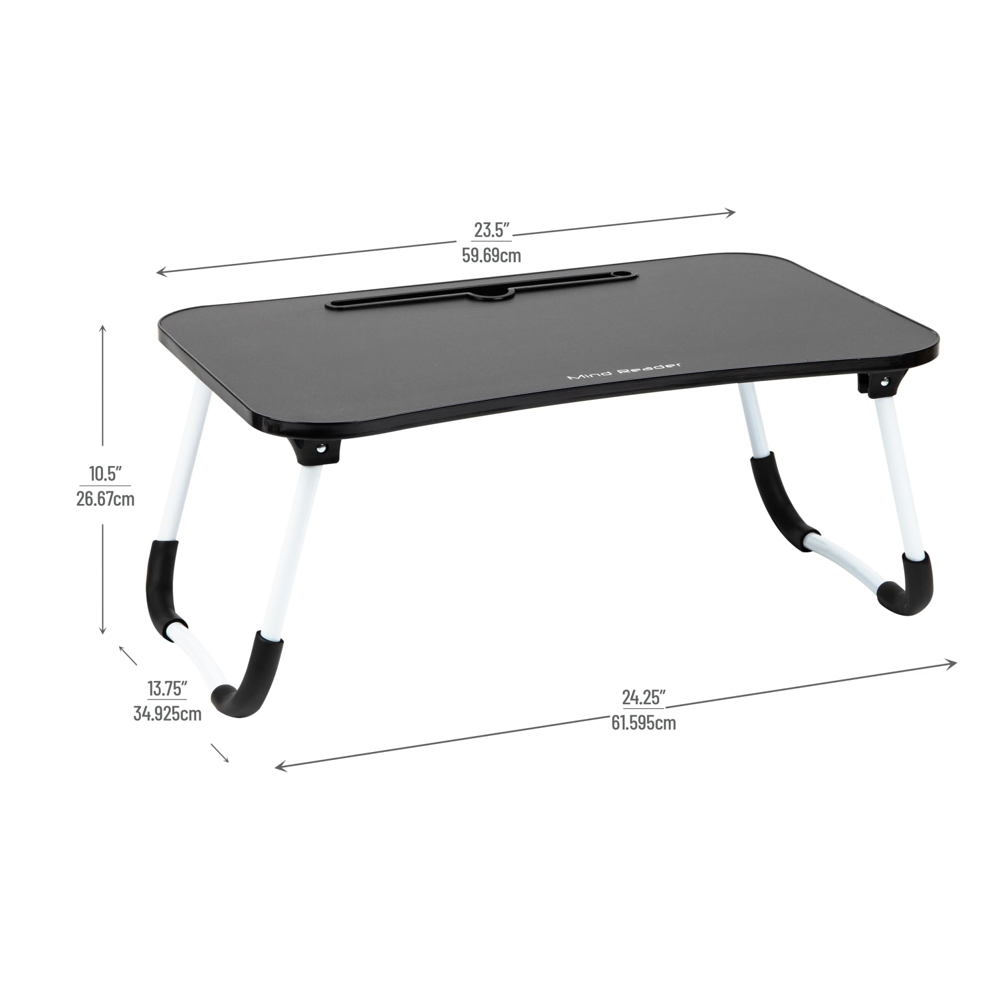Mind Reader Adjustable Lap Desk for Laptop - Portable Folding Laptop Stand with MDF Surface (23.25