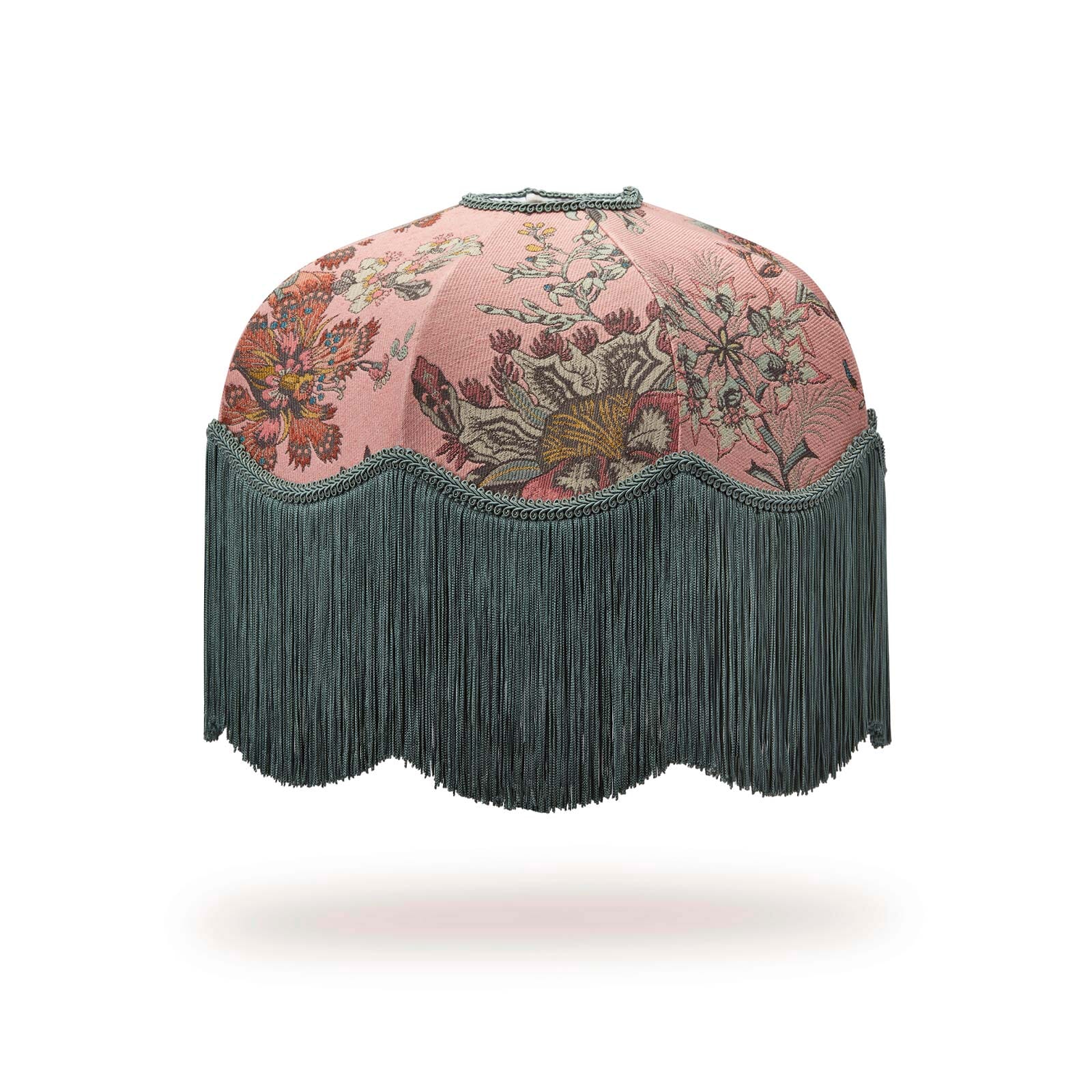 FLORA FANTASIA Jacquard Tilia Lampshade in Bisque Pink - Elegant Floral Home Decor for Bedroom, Living Room & Nursery Lighting