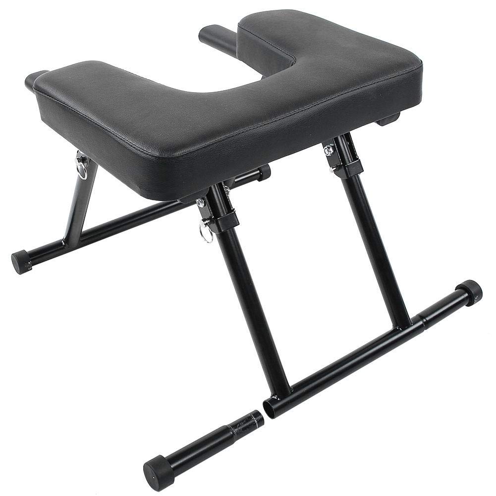 Valentine's Day Yoga Inversion Chair - Eco-Friendly Black Headstand Stool for Stable Pressure & Improved Blood Circulation | Durable Multifunctional Yoga Prop for Relaxation & Bone Health | Perfect for Home Gym, Yoga Studio & Stress Relief
