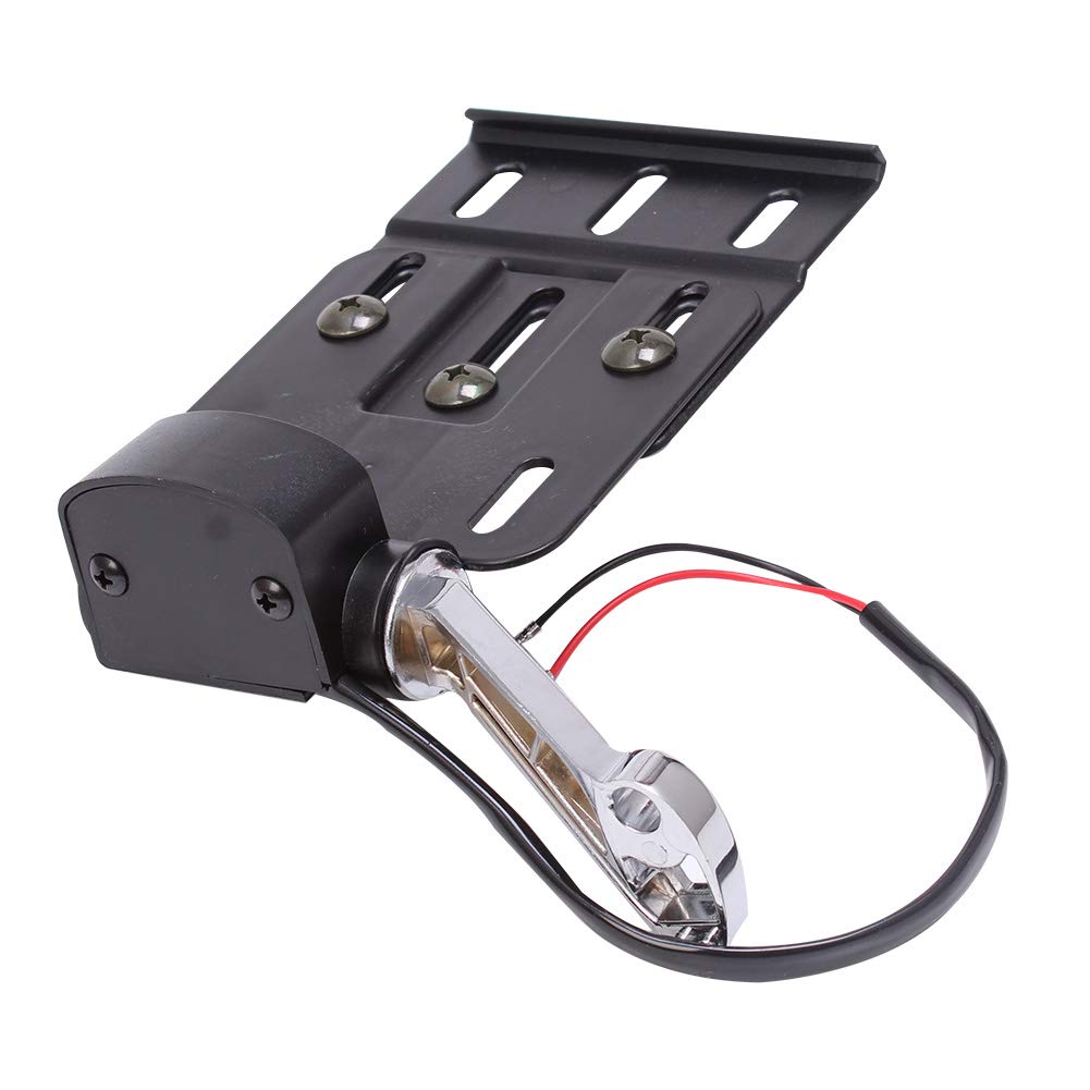 LED Motorcycle License Plate Frame with Side Mount - Universal Fit for Harley Sportster XL1200 XL883L - Durable Aluminum Alloy for Night Riding & Custom Bike Builds
