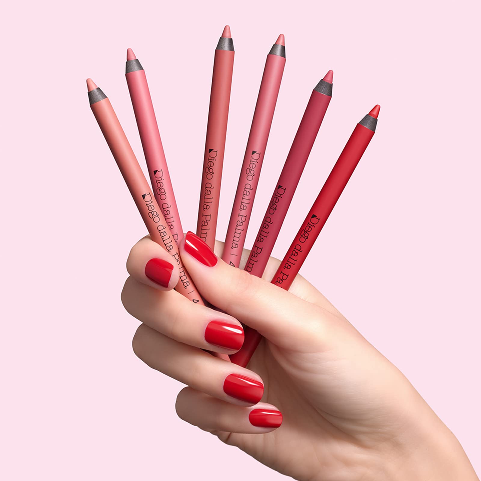 Diego dalla Palma Milano Makeupstudio Stay On Me Lip Liner - Long Lasting Waterproof Lip Pencil in Shade 45 Coral - Perfect for All-Day Wear, Parties & Special Occasions