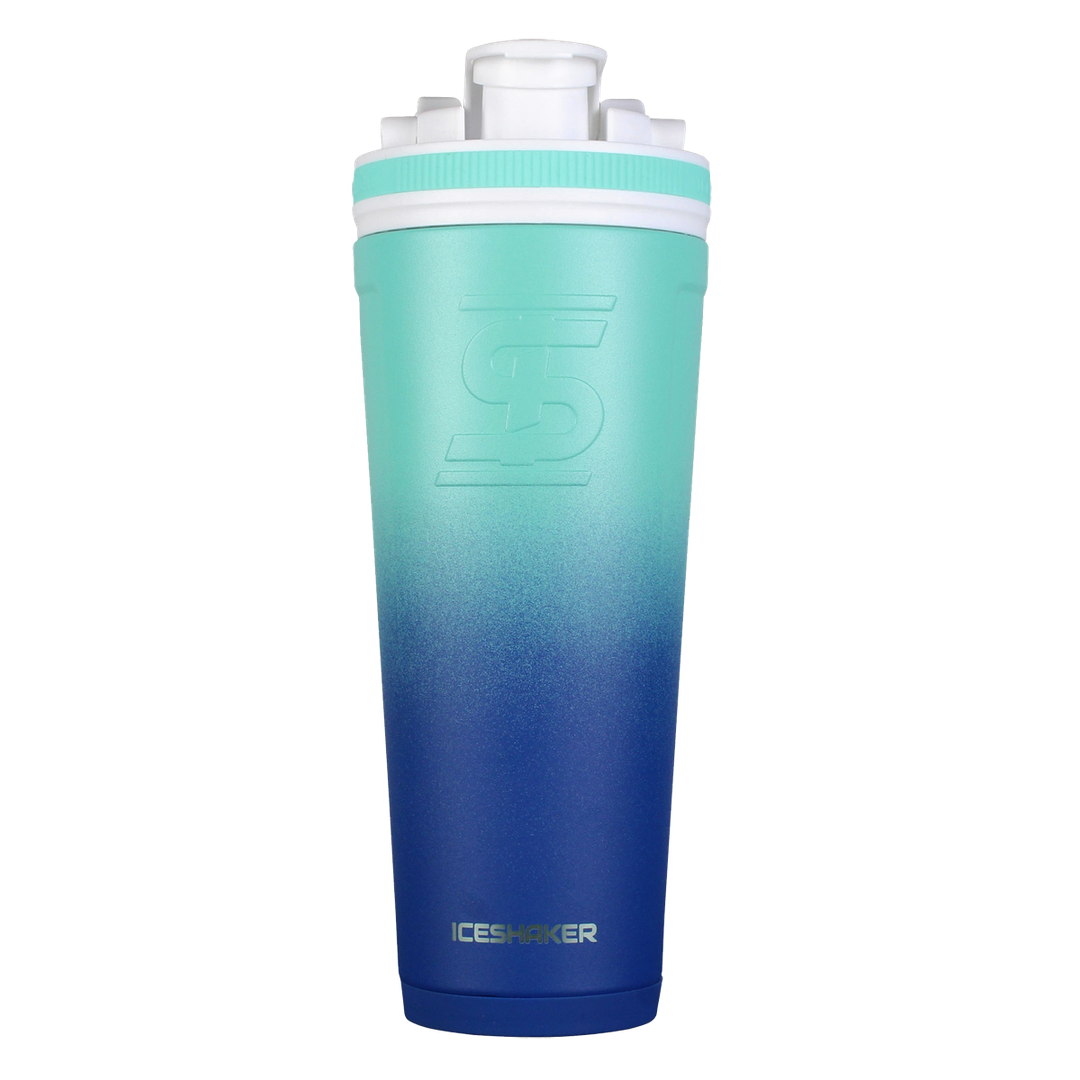 Custom 36oz Navy Mint Ombre Insulated Protein Shaker Bottle - Perfect for Gym, Workouts & Post-Exercise Hydration