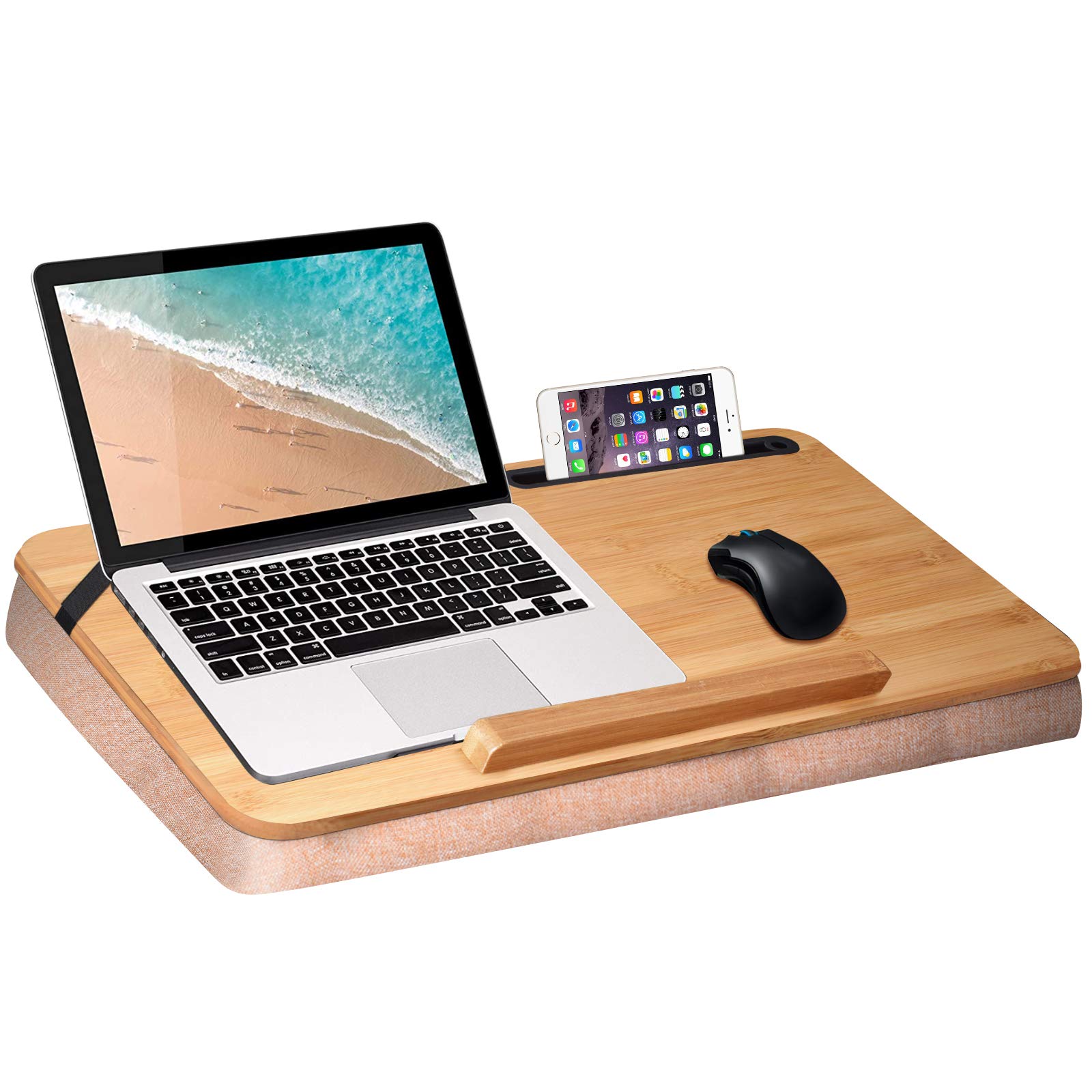 XL-Large Oversized Lap Desk - 24 Inch Wide Portable Home Office & Bed Tray with Ventilation - Fits 19 Inch Laptops - Perfect for Working, Studying, Reading or Eating in Bed, Couch or Floor