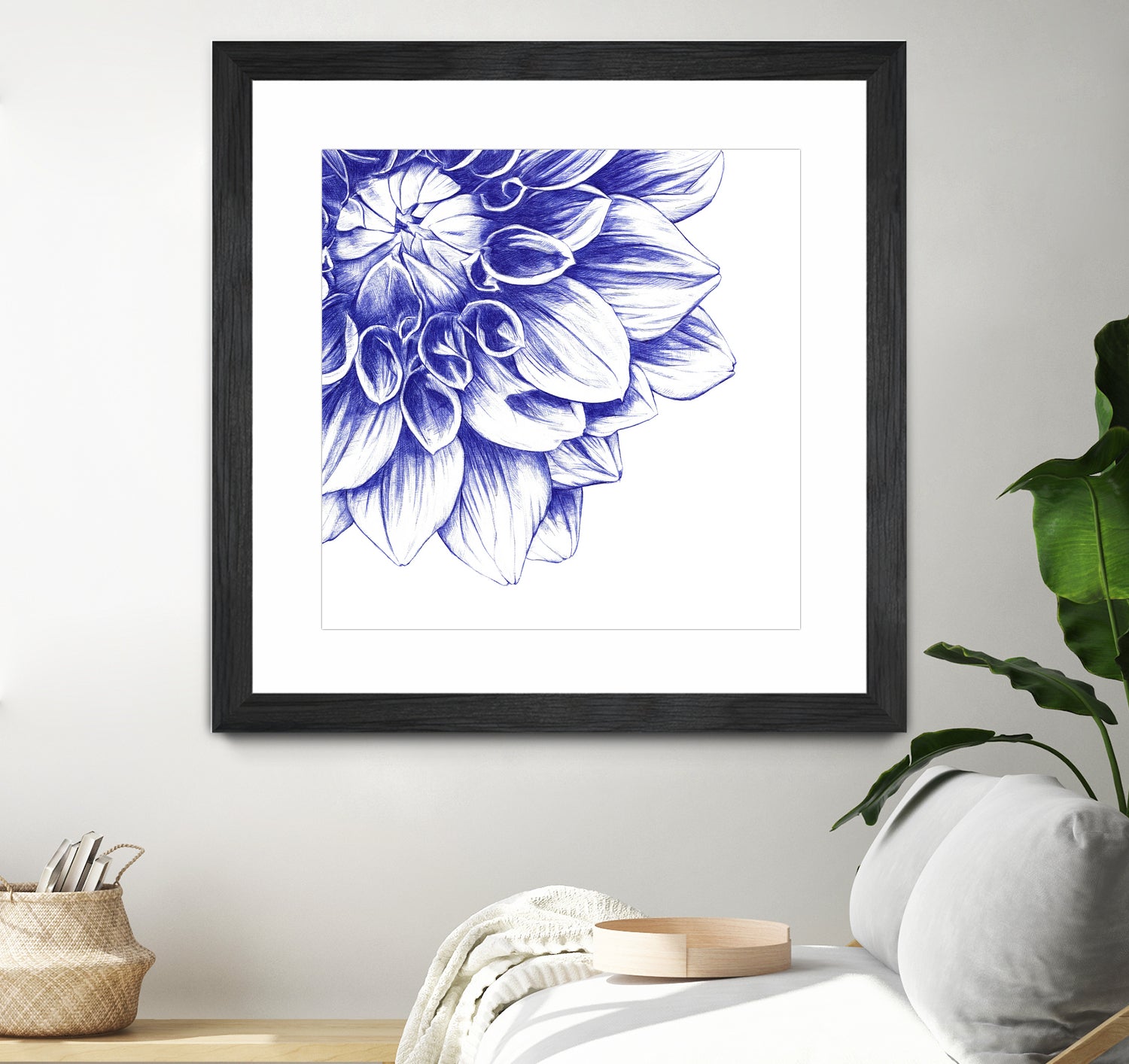 Premium Blue Dahlia Ballpoint Pen - Smooth Writing for Office, School & Gifts | Elegant Floral Design for Everyday Use & Special Occasions