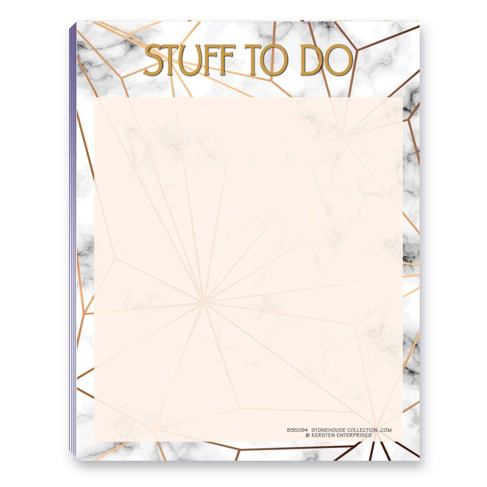 Stonehouse Collection Marble Notepads - 4 Pack Assorted Marble Pattern To-Do List Notepads, Memo Pads, Office & Home Organization, Perfect Small Gift Idea for Coworkers & Friends