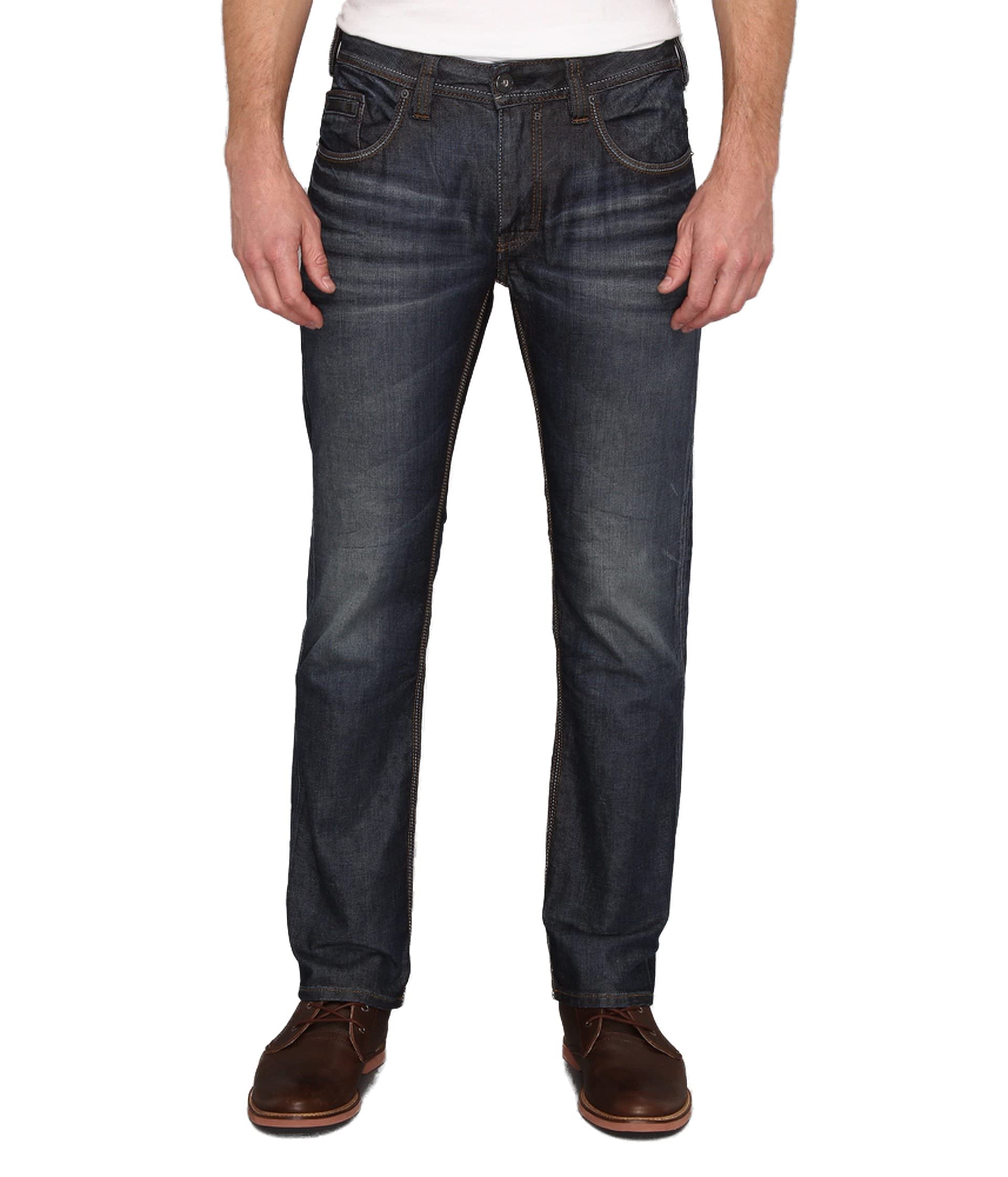 Buffalo David Bitton Men's Slim Straight Evan Jeans - Premium Denim Pants for Casual & Business Wear | Comfortable Slim Fit for Everyday Style
