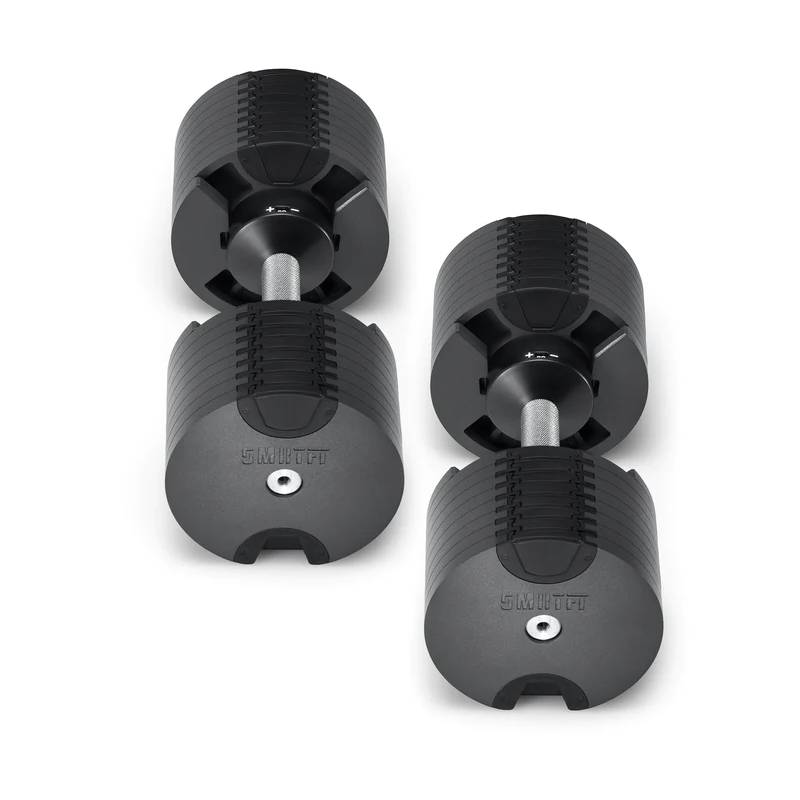 SMRTFT Nüobells 5-80lb Adjustable Dumbbell Pair - Classic Design for Home Gym & Strength Training - Perfect for Weight Lifting, CrossFit, and Full-Body Workouts