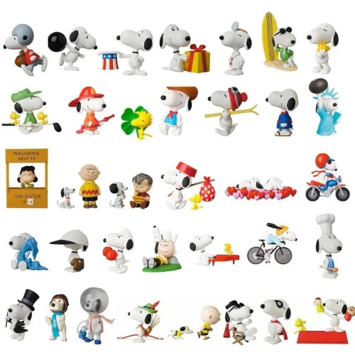 Peanuts Series UDF Medicom 3 Inch Collectible Action Figure - Snoopy & Charlie Brown Mini Statue for Display, Gift, and Anime Collection