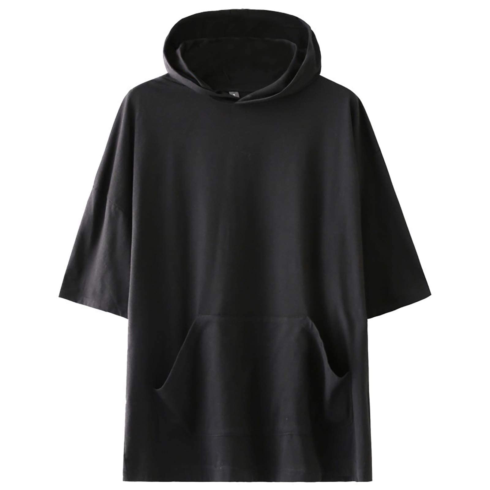 Lightweight Casual Short Sleeve Hoodie T-Shirt with Pocket for Men & Women | Comfortable Pullover Top for Everyday Wear, Gym, and Outdoor Activities
