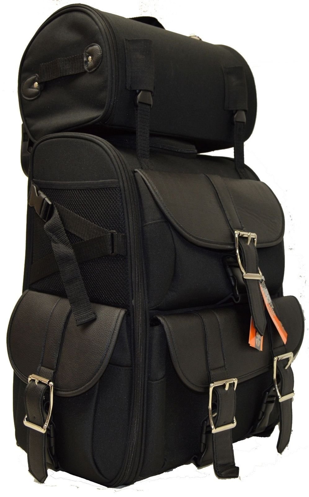 Premium Motorcycle Sissy Bar Bag - Large Travel Luggage for Harley, Cruiser & Touring Bikes - Waterproof Storage for Road Trips & Daily Commutes