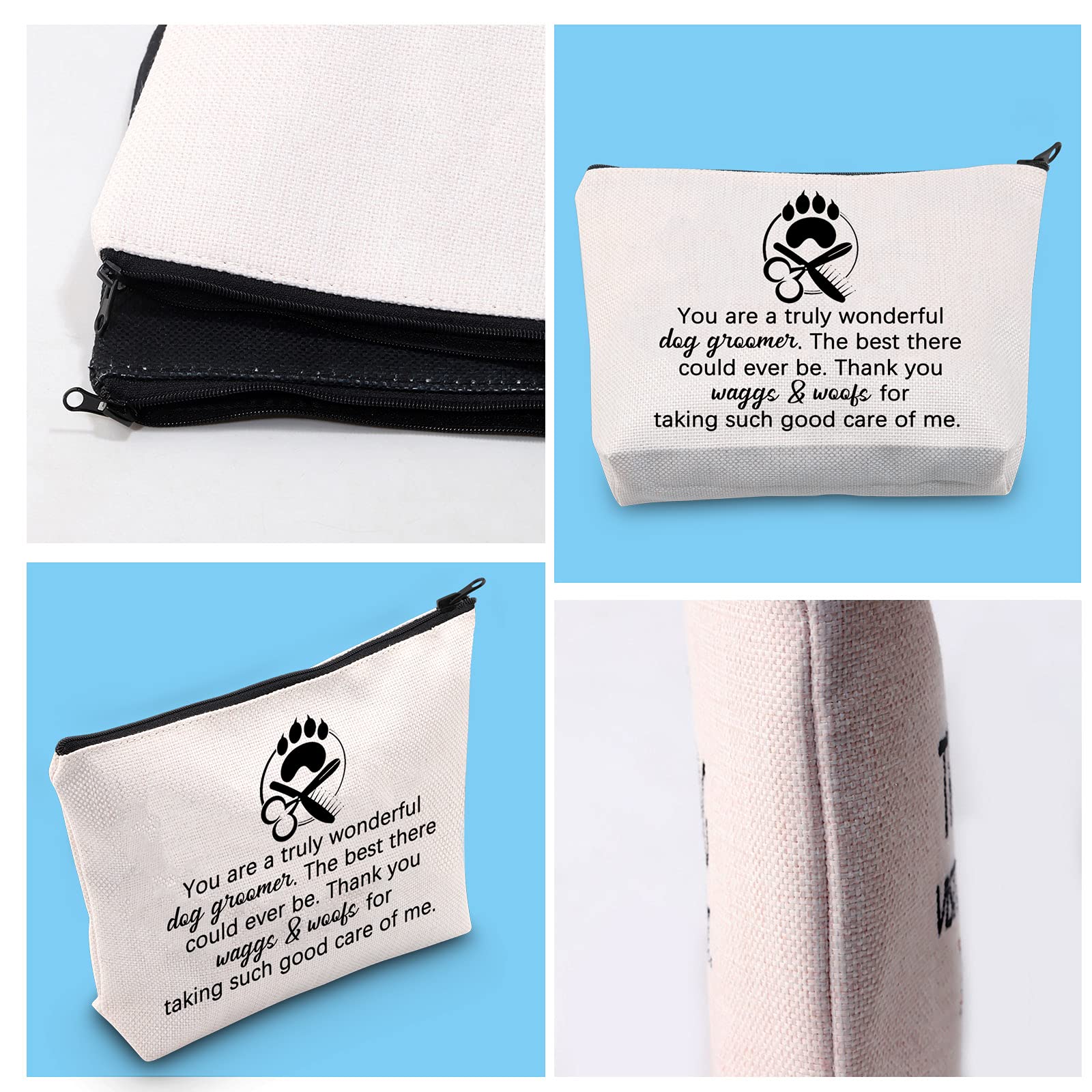 Professional Dog Groomer Makeup Bag - Pet Grooming Gift for Dog Hairdressers & Salon Owners - Waterproof Cosmetic Organizer (Perfect for Dog Shows, Mobile Grooming & Salon Storage)