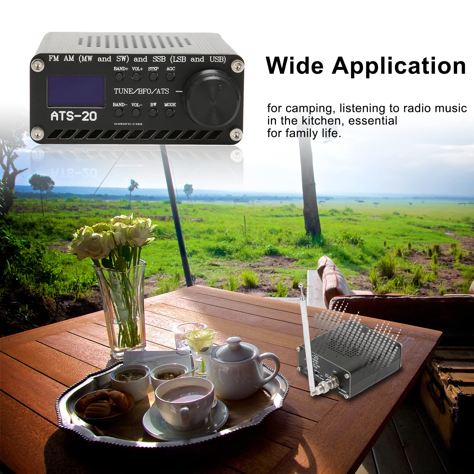 Si4732 Full Band Radio Receiver - Portable Aluminum Alloy FM/AM/SW/SSB (LSB/USB) Shortwave Radio Scanner with Wide Frequency Coverage - Ideal for Travel, Emergency Preparedness & Outdoor Adventures