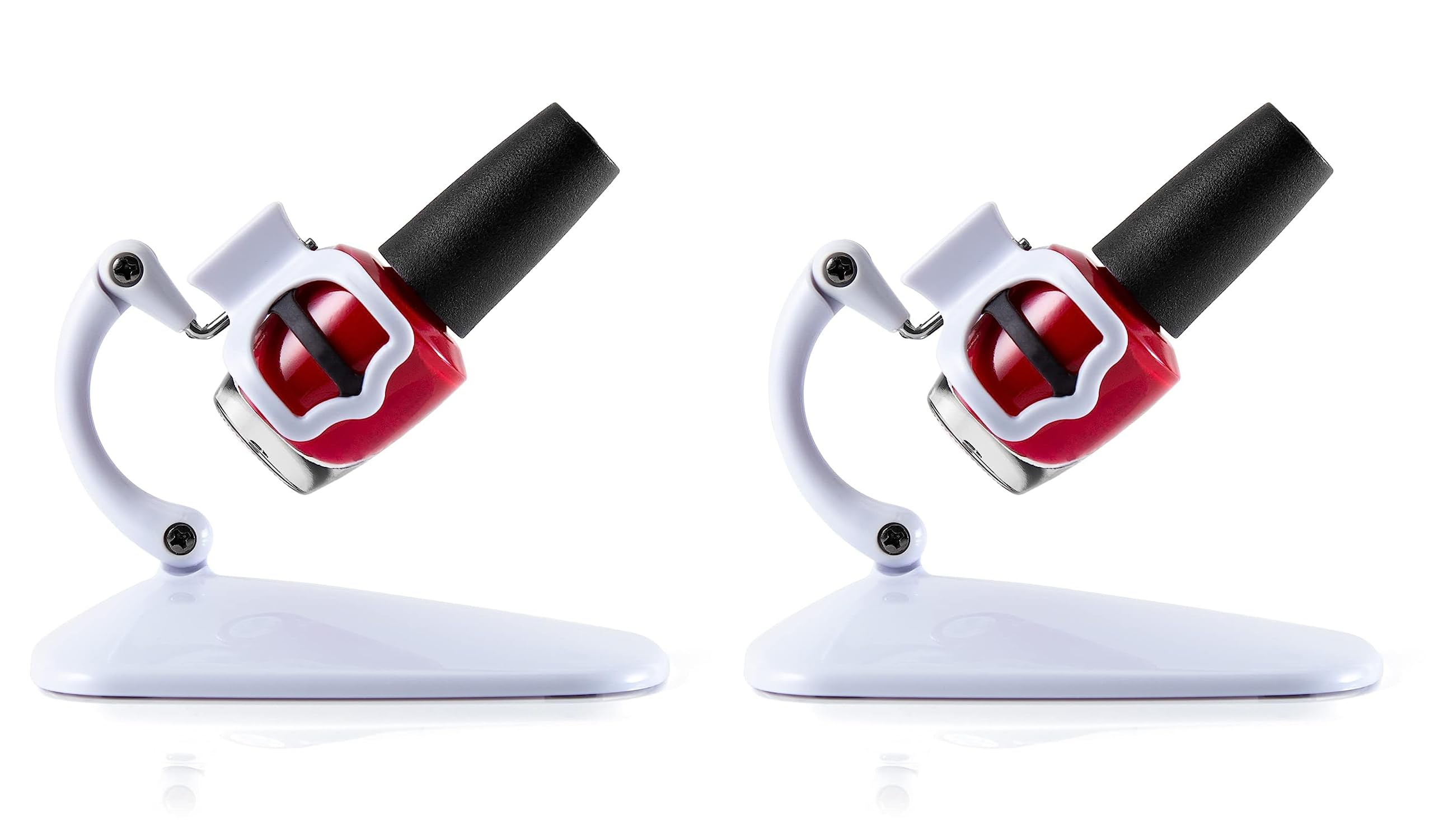 Adjustable Nail Polish Holder with Grip & Tip - Professional Manicure & Pedicure Tools Set for Nail Art, Salon Supplies & Polish Organization (2-Pack, White) - Perfect for Home Nail Care, DIY Manicures & Salon Professionals