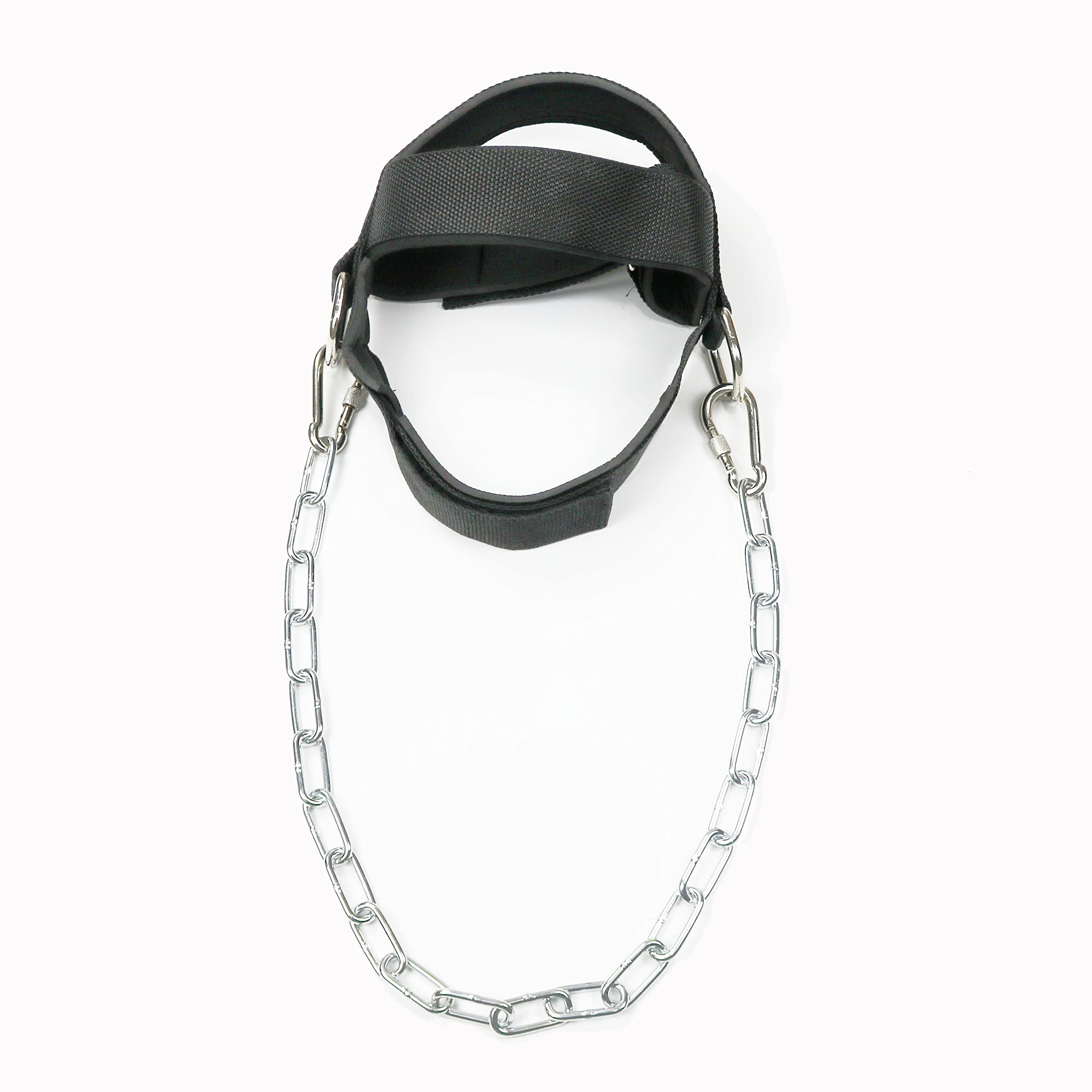 Adjustable Neck Harness with Heavy Duty Steel Chain for Head Lifting & Neck Exercises - Gym Equipment for Muscle Growth, Core Strength Training & Posture Improvement - Perfect for Home Workouts, Powerlifting & Athletic Training
