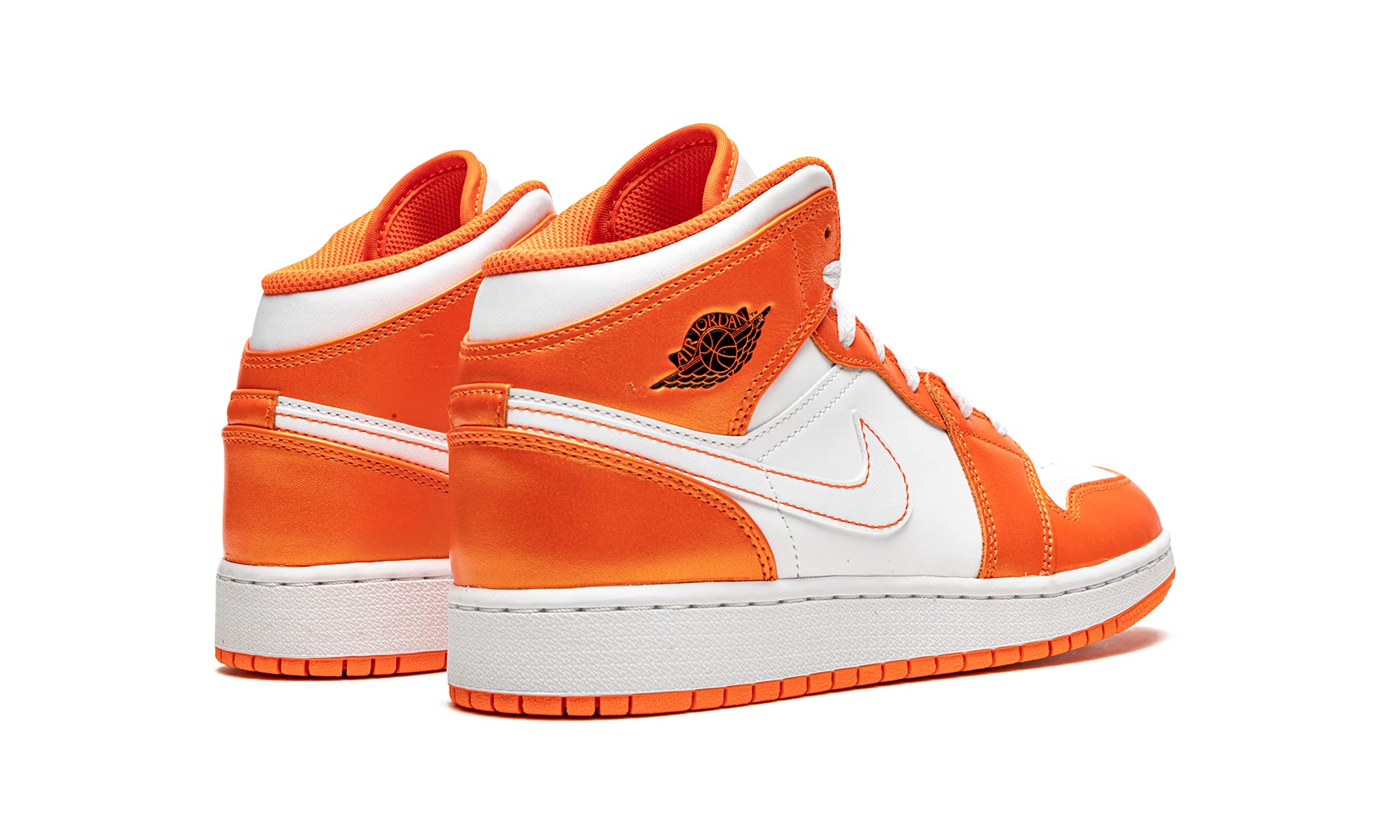 Nike Youth Air Jordan 1 Mid SE GS Electro Orange Basketball Shoes - Kids' Sneakers for Sports & Casual Wear - Perfect for School, Gym, and Street Style