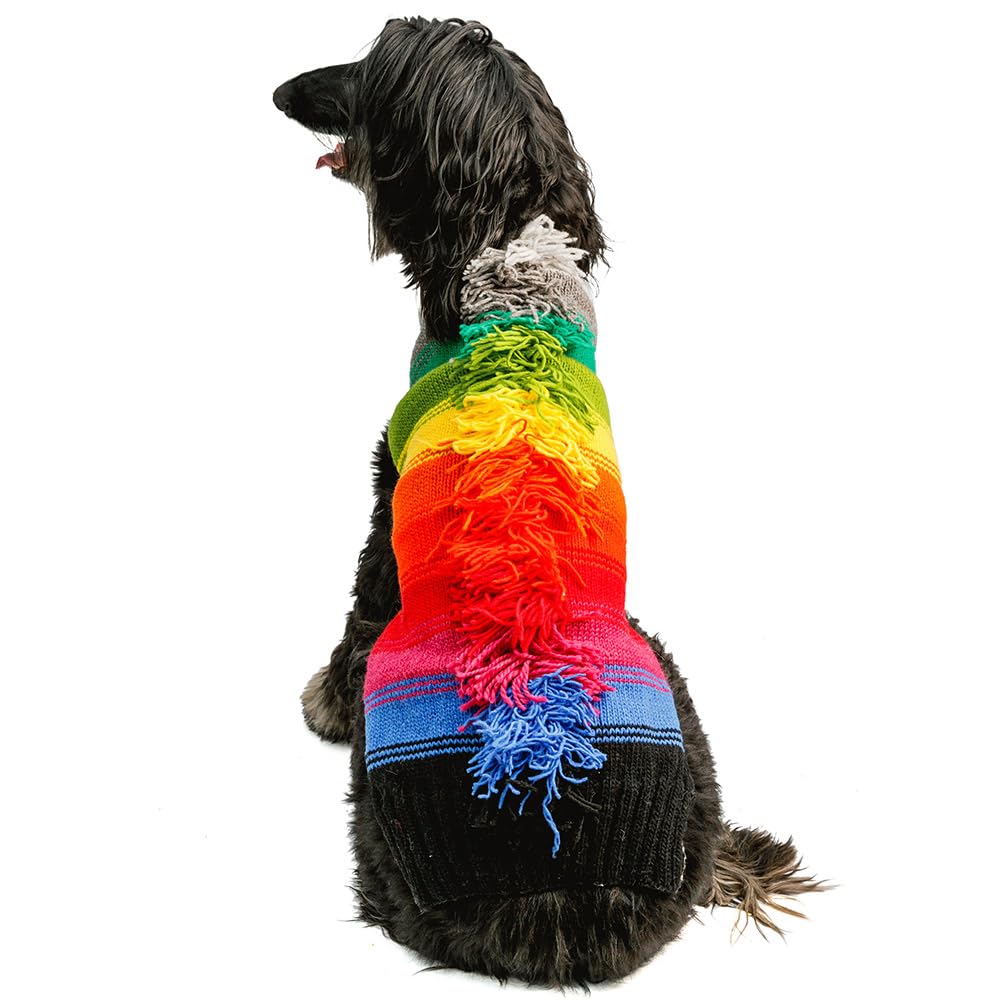 Chilly Dog Rainbow Mohawk Dog Costume - X-Small Size | Fun Pet Halloween Outfit & Party Costume for Small Dogs