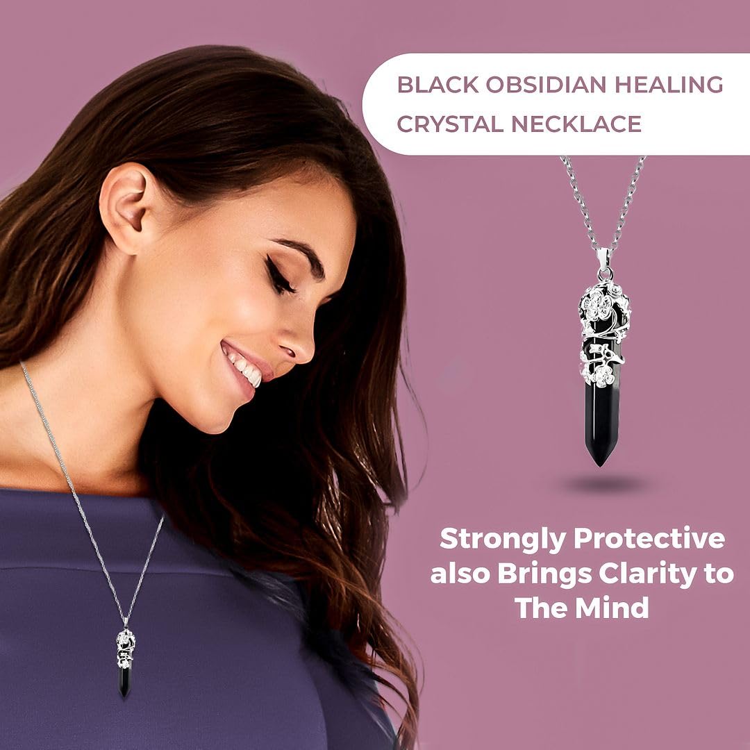 Real Natural Healing Crystal Necklaces for Women - 24