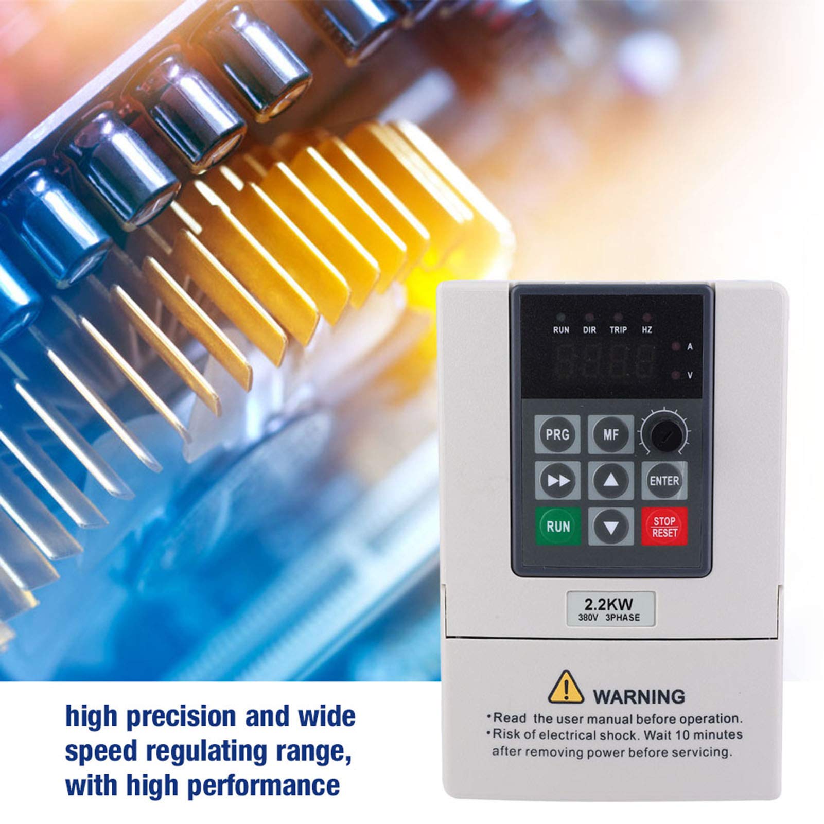 2.2kW 380V 3-Phase VFD Inverter - Variable Frequency Drive for Motor Speed Control of Pumps, Fans & Machinery | Industrial Automation & HVAC Applications
