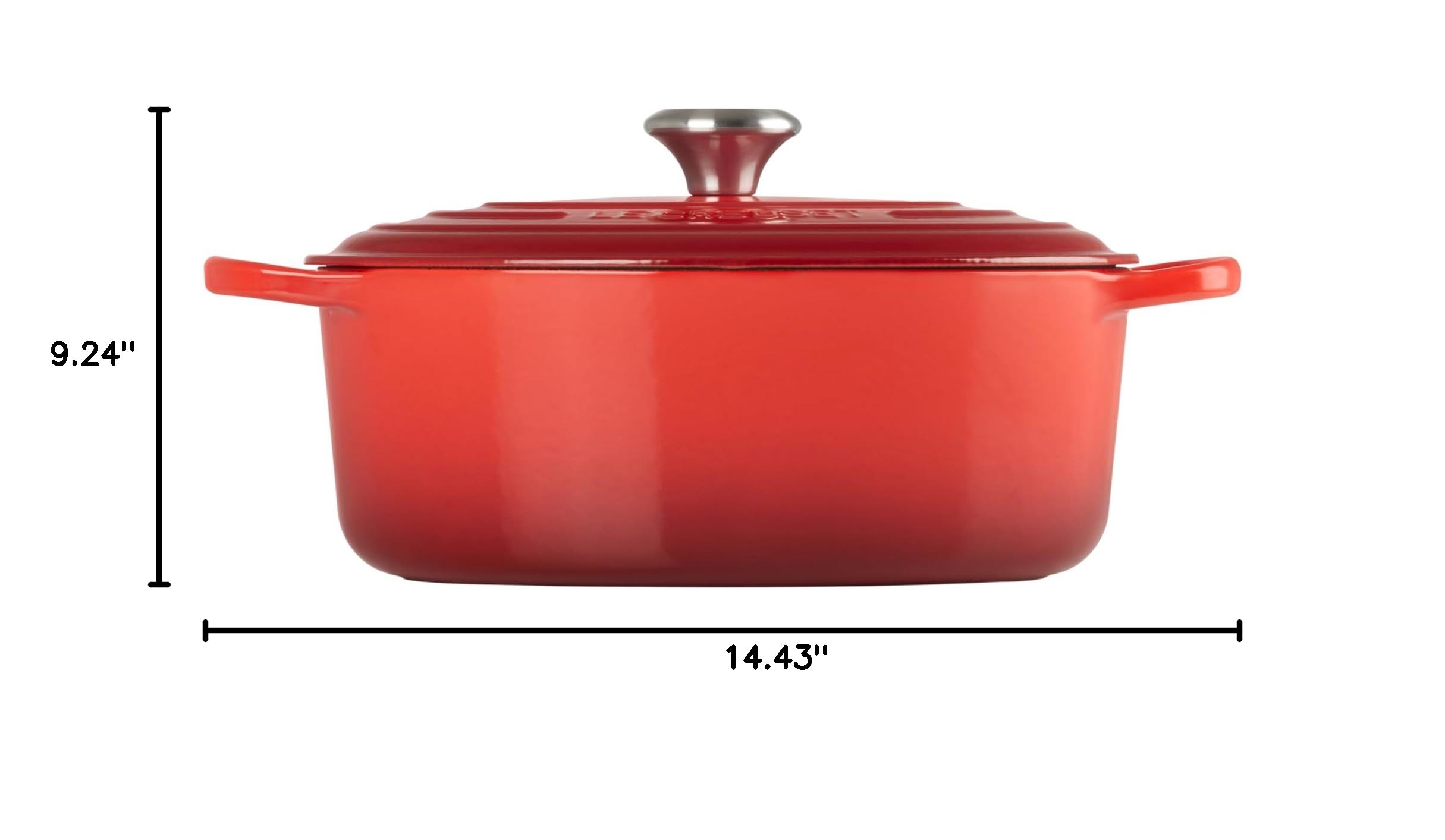 Le Creuset Signature 5-Quart Enameled Cast Iron Oval Dutch Oven - Cerise Red | Premium Cookware for Braising, Stewing & Baking | Perfect for Family Dinners & Holiday Meals