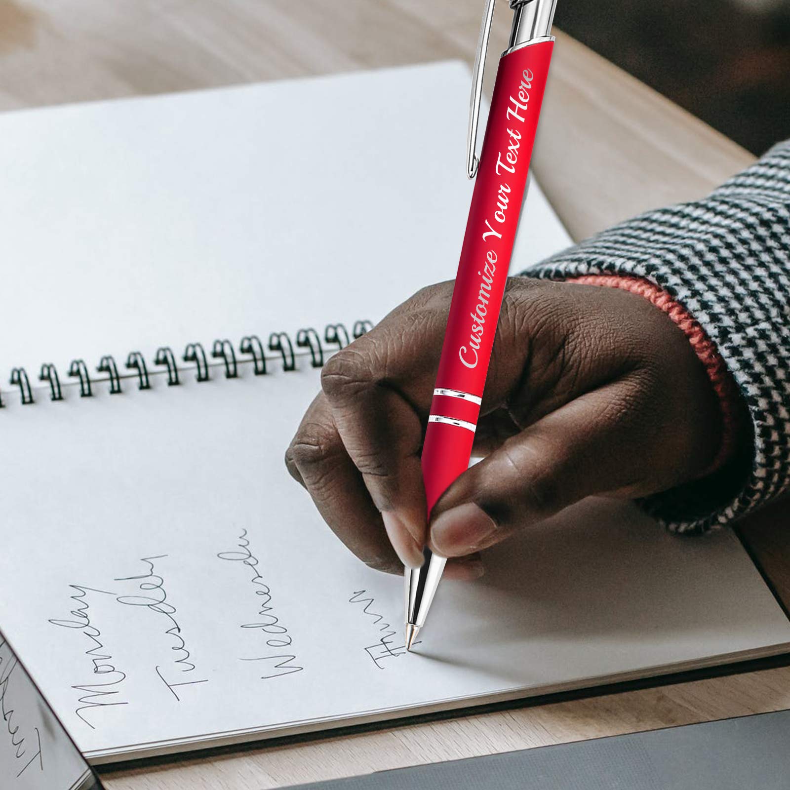 300 Pack Personalized Custom Engraved Ballpoint Pens with Stylus Tip - Bulk Office Pens with Name/Message - Medium Point Black Ink - Perfect for Birthday, Graduation Gifts for Men & Women - Ideal for Office Use, Business Promotions & Corporate Events