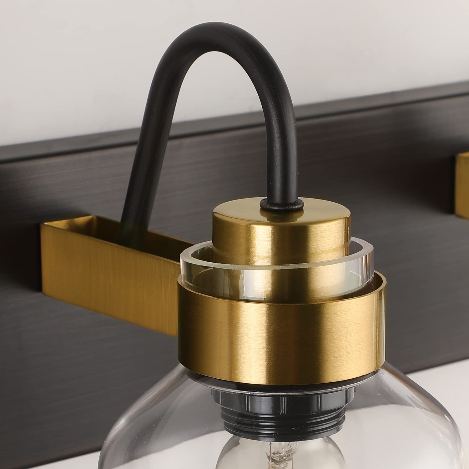 PRESDE Black Bathroom Vanity Light Fixtures - 3-Light Brushed Bronze Wall Sconce for Mirror Lighting | Perfect for Modern Bathroom, Powder Room & Dressing Room Makeup Vanity