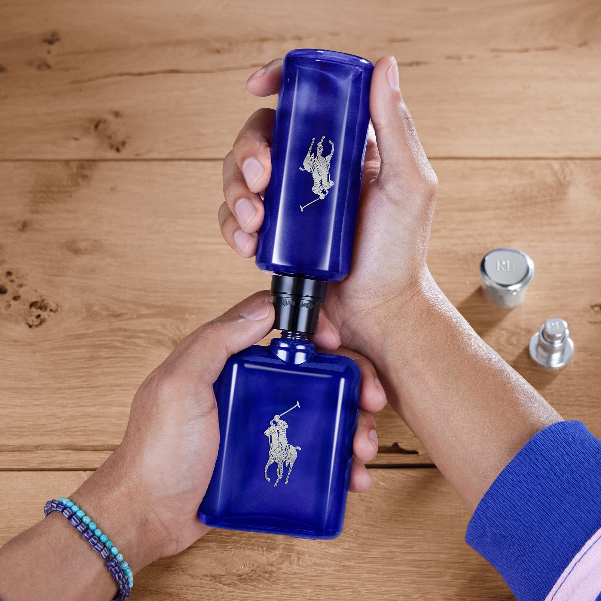 Polo Blue Men's Cologne by Ralph Lauren - Refillable Eau de Toilette Set with Citrus, Sage & Suede Notes - 2.5oz Bottle + 5.1oz Refill - Perfect for Gifts, Date Nights & Everyday Wear