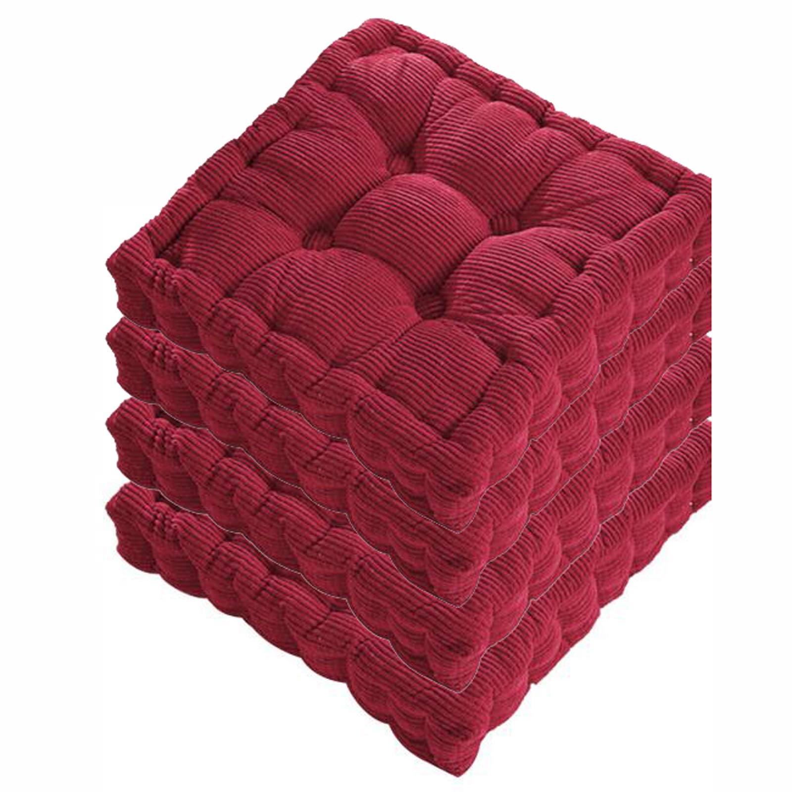 XYXH 4-Pack Square Seat Cushions - Non-Slip, Soft & Breathable Chair Pads for Dining Chairs - Perfect for Office, Home, Kitchen, Patio & Outdoor Use