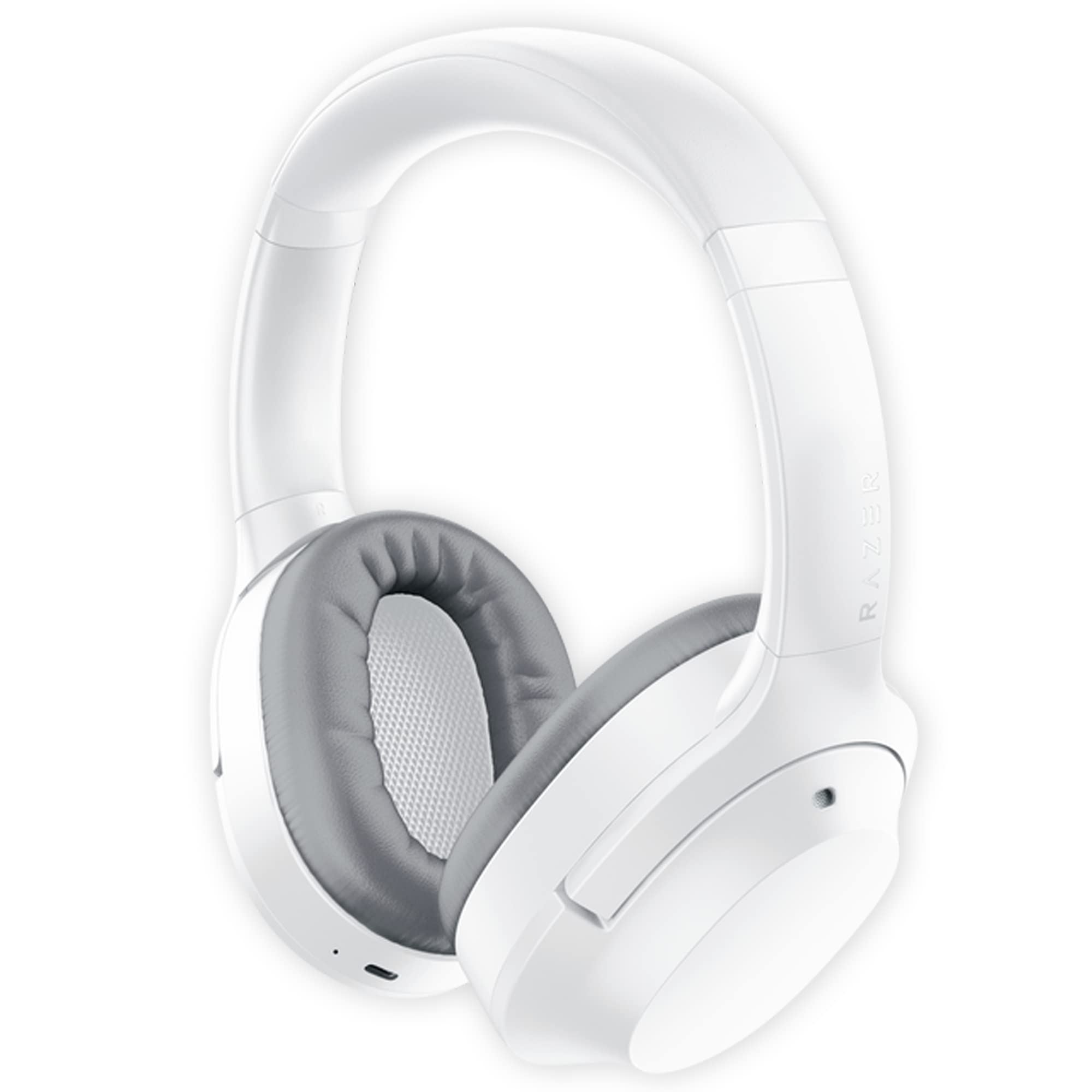Razer Opus X Wireless Bluetooth Headphones with Active Noise Cancellation (ANC) - Low Latency 60ms Gaming & Music - 40mm Custom-Tuned Drivers - Built-in Mic - Mercury White - Perfect for Travel, Work & Gaming