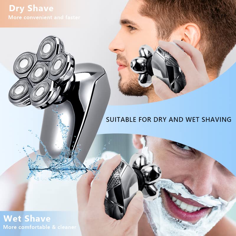 Rechargeable Electric Razor for Men - Powerful Beard & Body Trimmer with Facial Grooming Kit | Smooth Shaving Machine for Daily Grooming at Home, Office & Travel