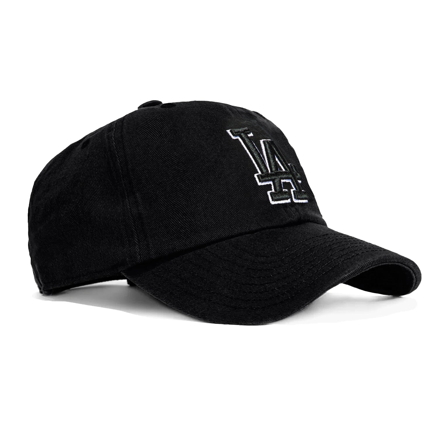 47 Brand Los Angeles Dodgers Cleanup Adjustable Baseball Cap - Black/White Snapback Hat for Men & Women - Perfect for Baseball Games, Sports Events & Casual Wear