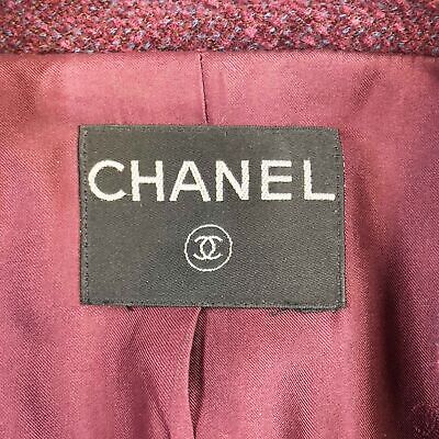 CHANEL 98A 3 Piece Boucle Set - Hat, Jacket & Skirt in Mulberry | Size 40 (US 8) | Luxury Women's Fashion for Fall & Winter Outfits