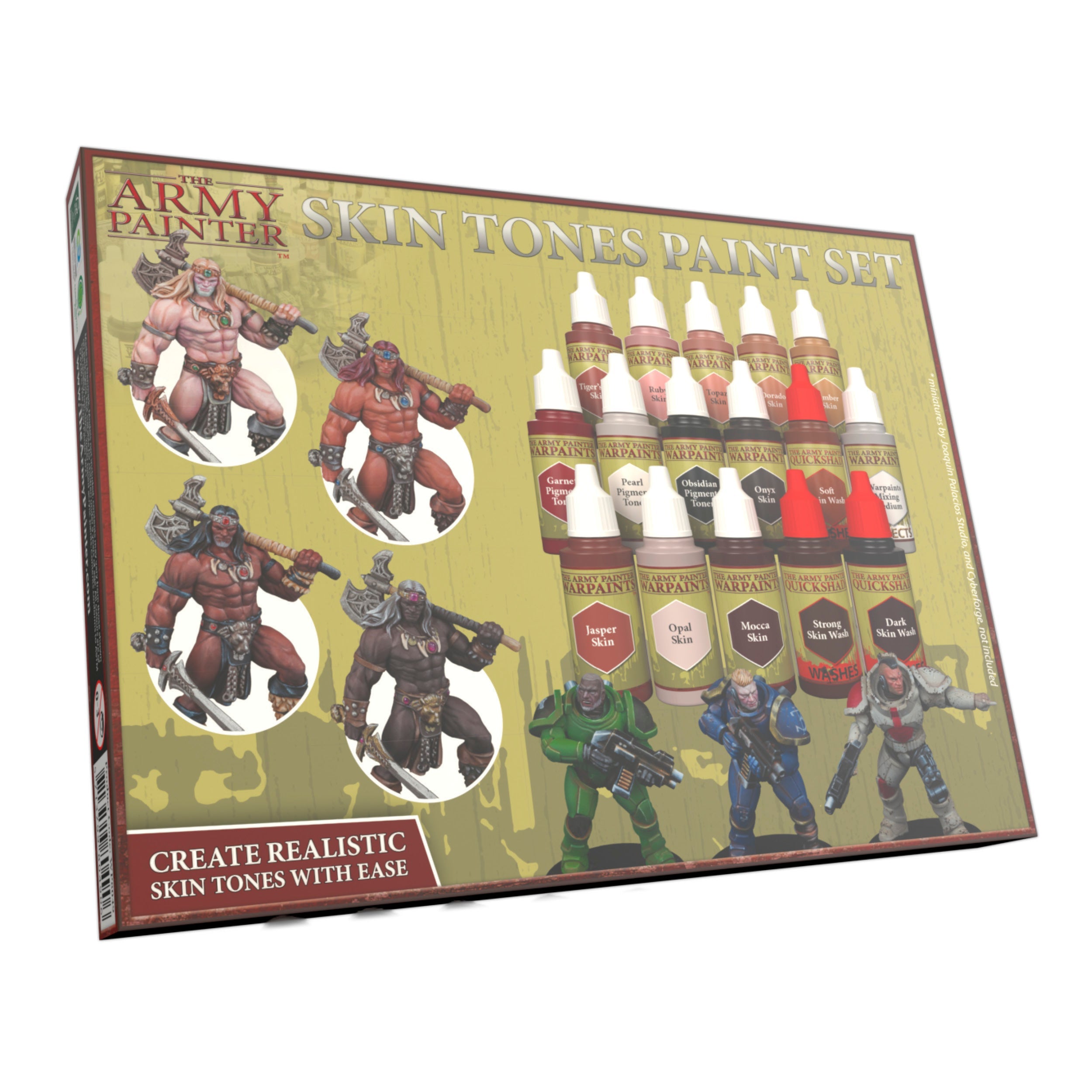 Warpaints: Skin Tones Paint Set - Professional Acrylic Paint for Miniatures & Models - Perfect for Warhammer, D&D, and Tabletop Gaming