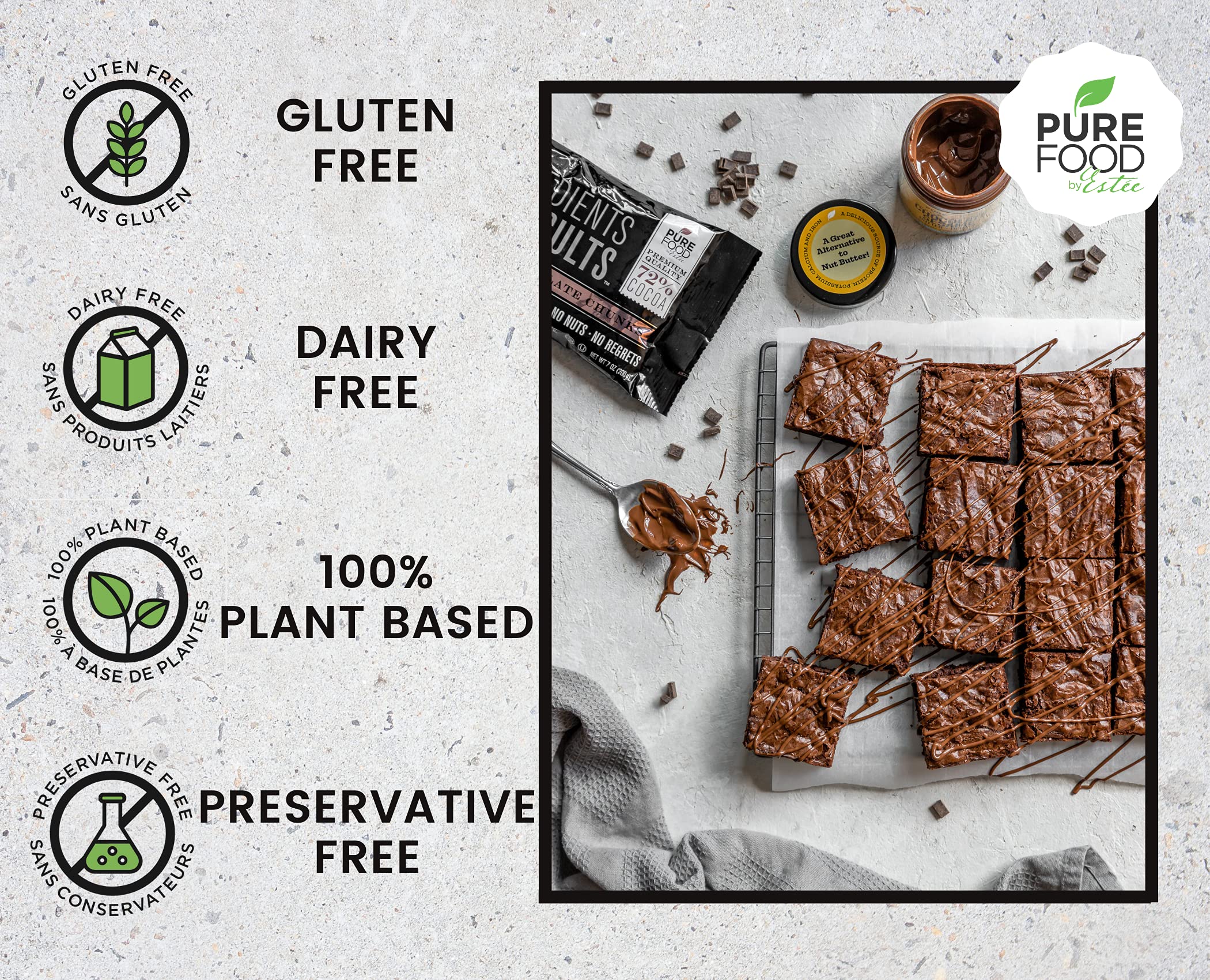 Dark Chocolate Chunks for Baking - Vegan, Kosher, Gluten-Free - Perfect for Cookies & Desserts