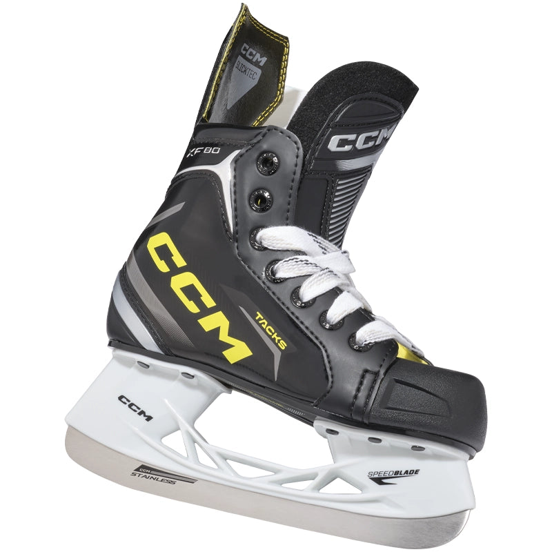 CCM Tacks XF80 Youth Ice Hockey Skates - Lightweight & Durable for Hockey Training & Games - Perfect for Kids & Teens on Ice