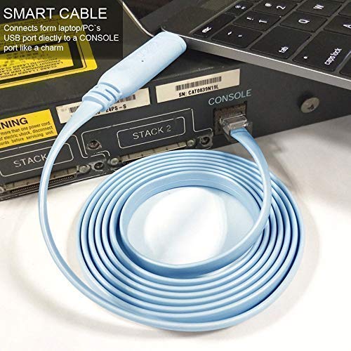 FTDI USB-C to RJ45 Console Cable - 6ft High-Speed Serial Adapter for Network Equipment (Perfect for Cisco Routers, Switches & Server Configuration)