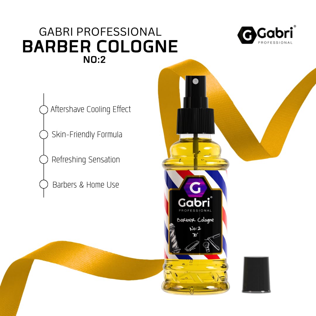 Gabri Barber Cologne for Men - Intense Aromatic Eau de Parfum Spray with Practical Pump | Turkish Barber Cologne After Shave (No.2, 150ml) - Perfect for Grooming, Date Nights & Special Occasions