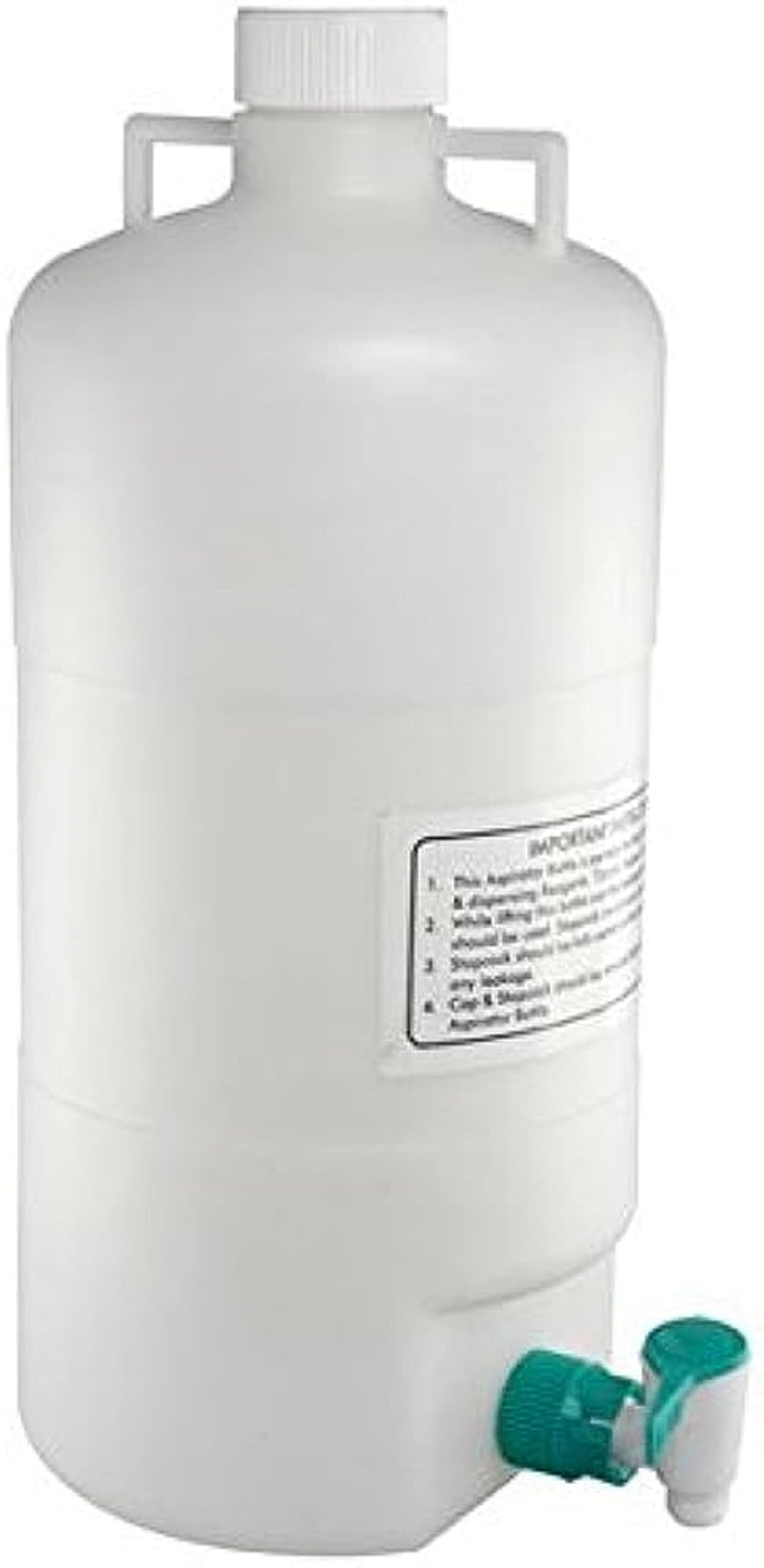 AjantaExports 5L White Polypropylene Vacuum Filtration Aspirator Bottles - Chemical-Resistant Lab Bottles for Large Capacity Liquid Filtration | Ideal for Laboratory, Scientific Research & Industrial Applications
