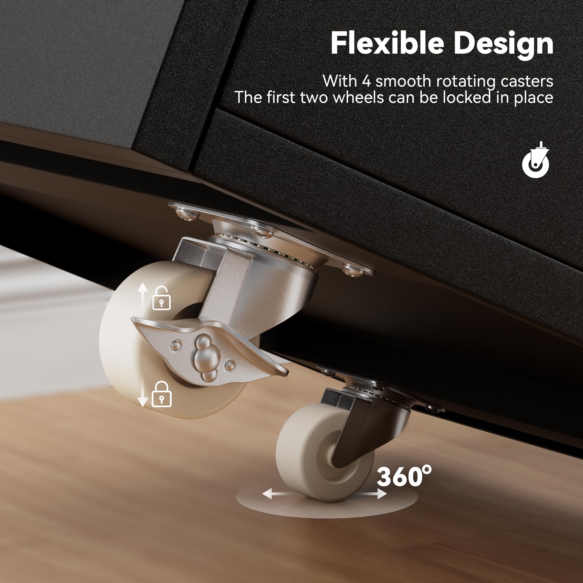 INMOZATA Adjustable Metal Fridge Cabinet with Wheels - 23.62